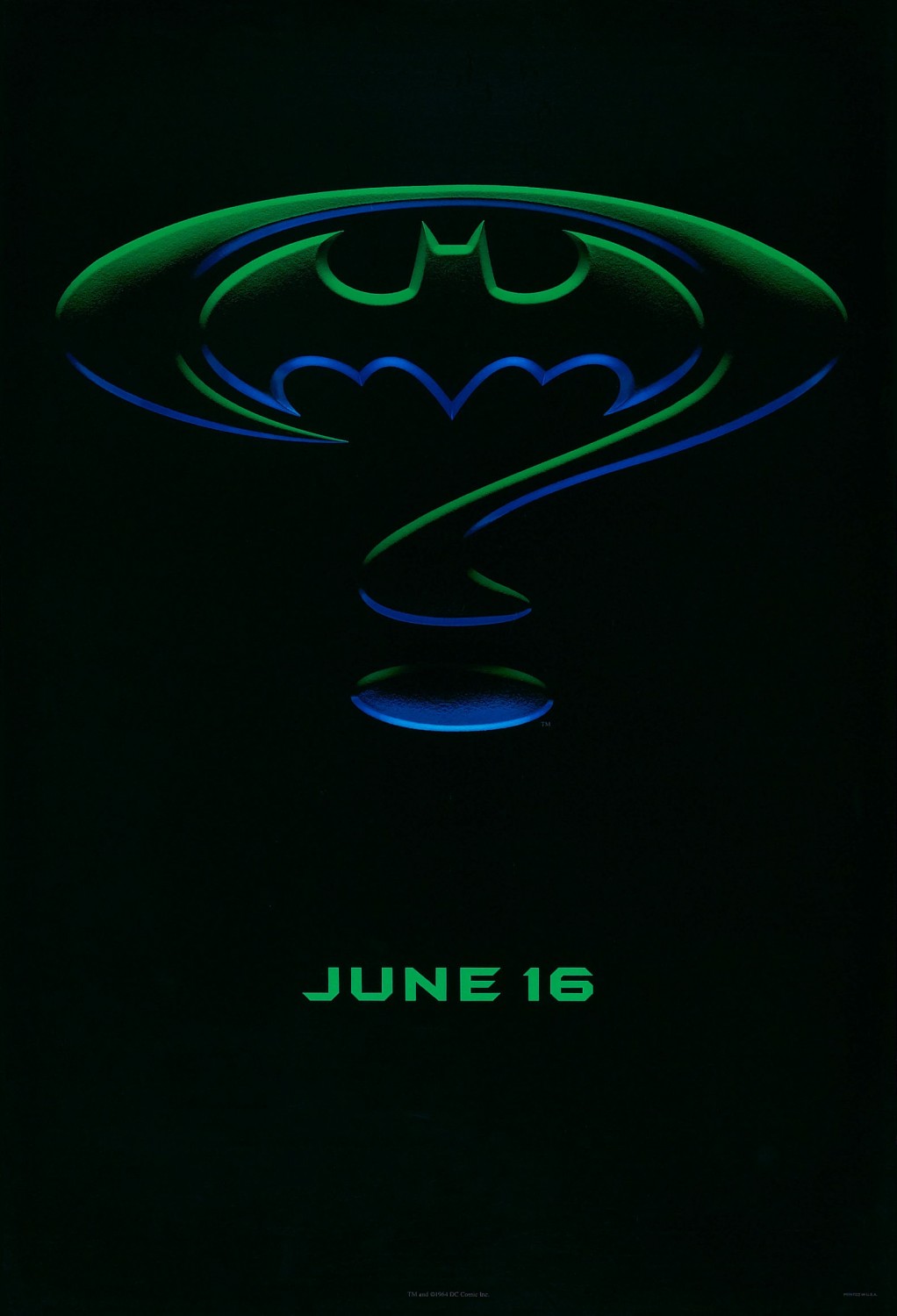 Extra Large Movie Poster Image for Batman Forever (#1 of 8)