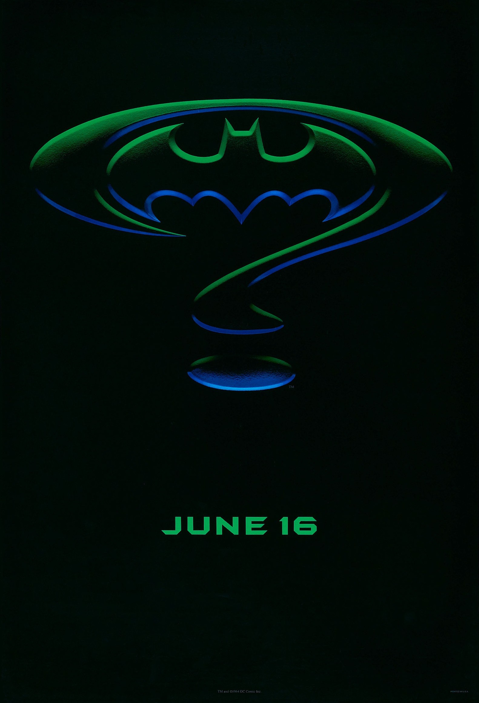 Mega Sized Movie Poster Image for Batman Forever (#1 of 8)