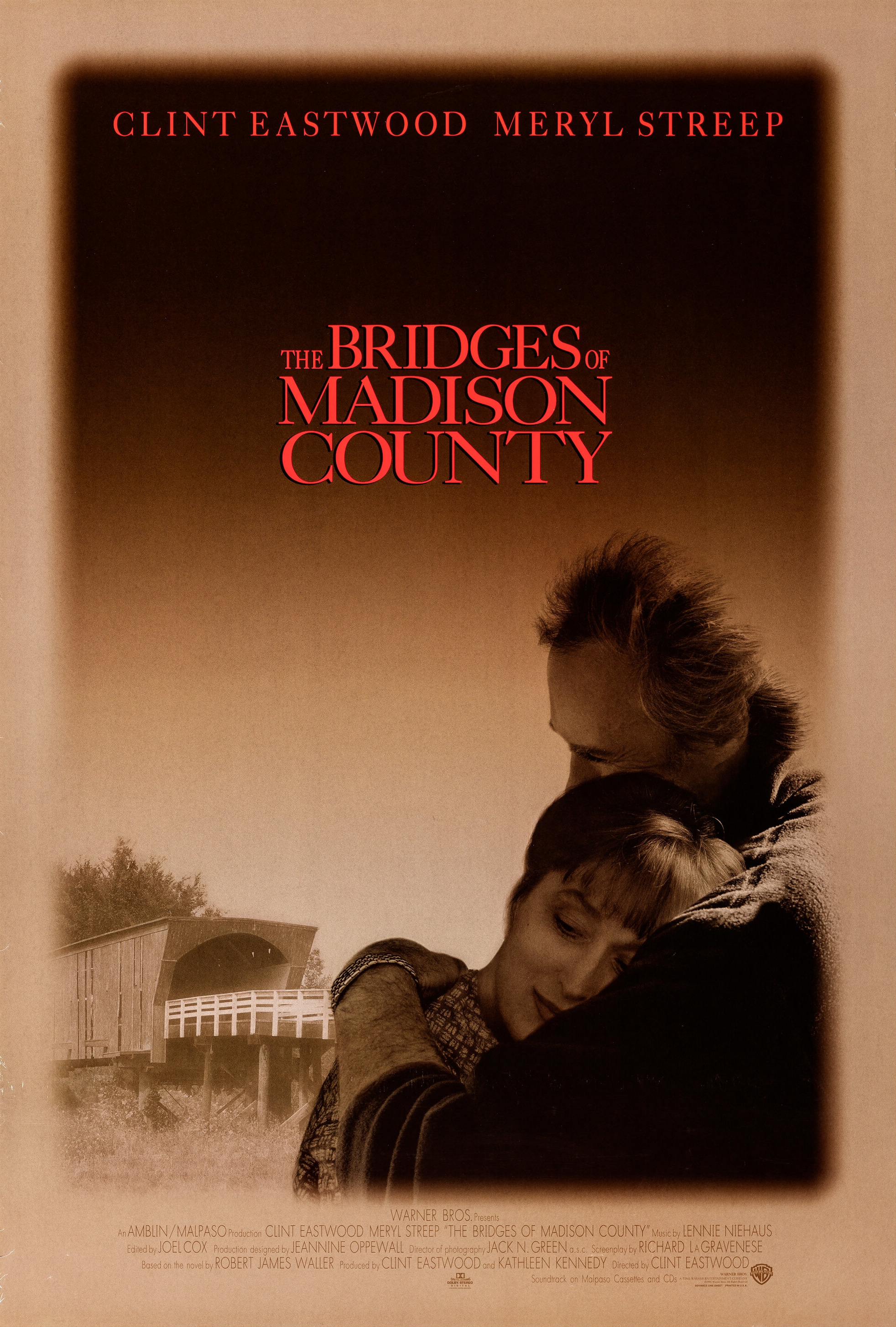 Mega Sized Movie Poster Image for The Bridges Of Madison County 