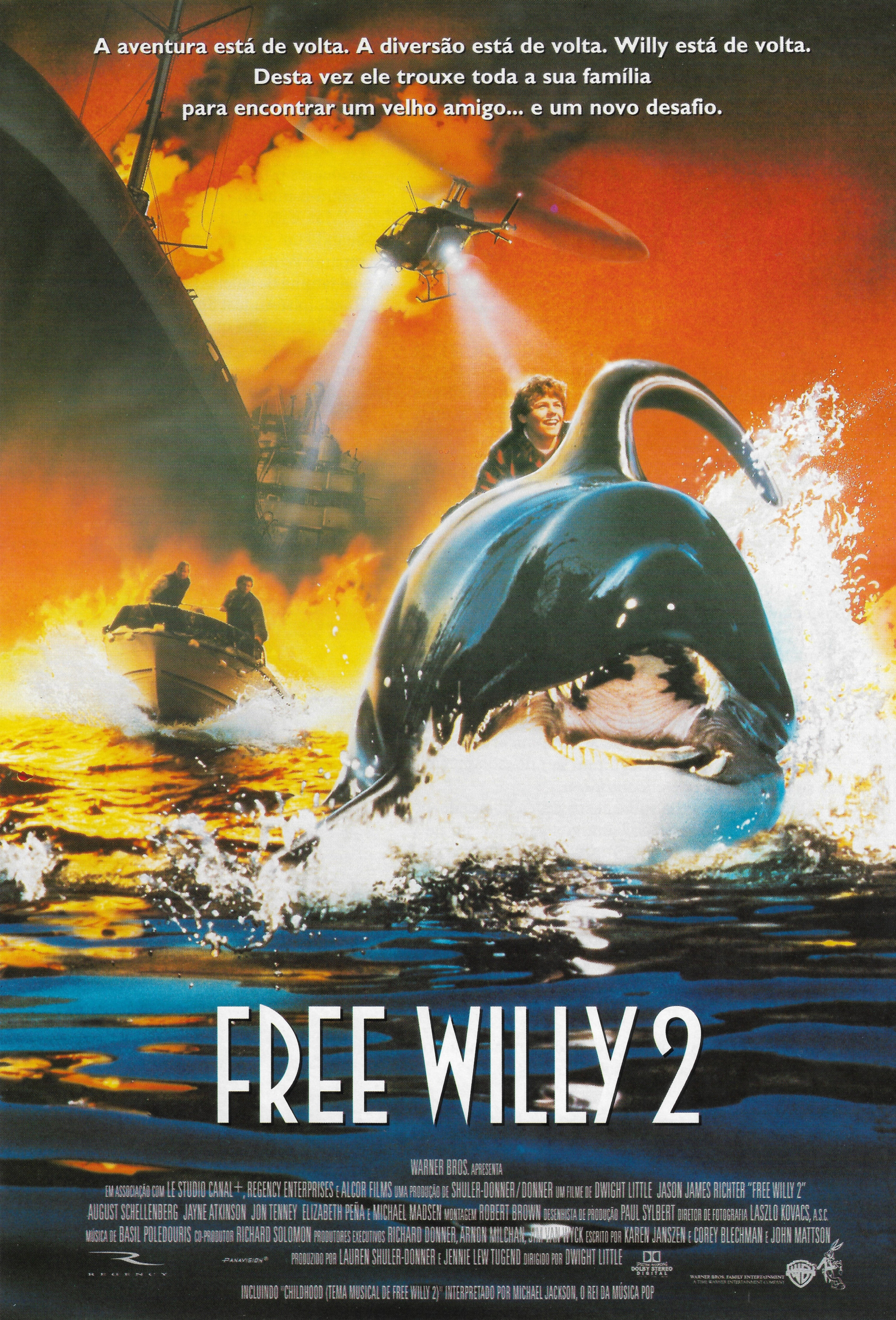 Mega Sized Movie Poster Image for Free Willy 2: The Adventure Home (#2 of 2)