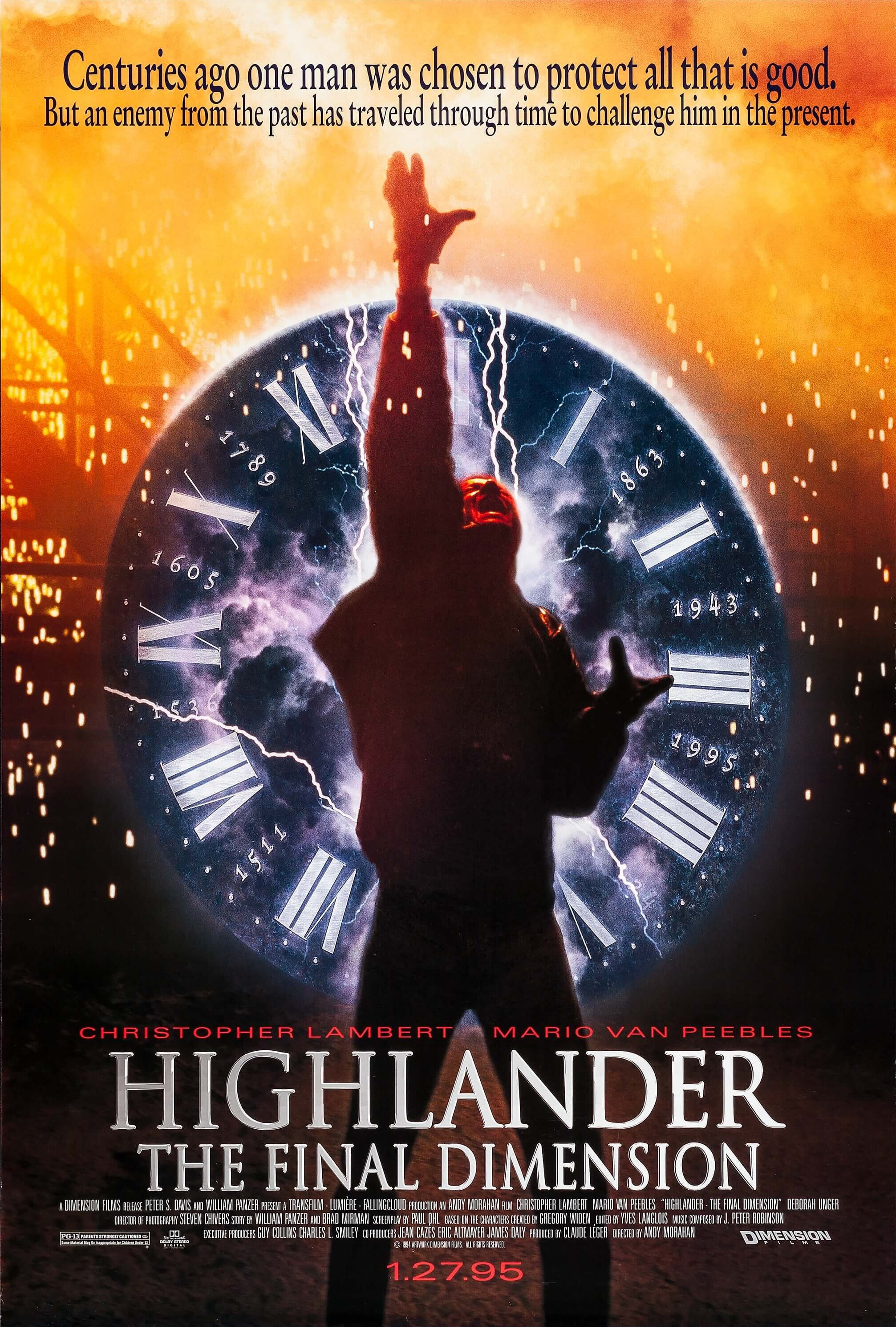 Mega Sized Movie Poster Image for Highlander: The Final Dimension 