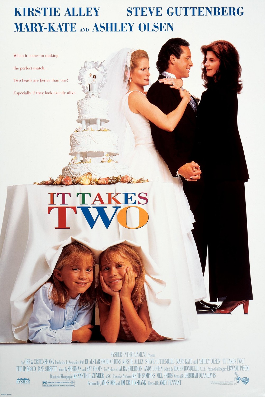 IT TAKES TWO 1995 KIRSTIE ALLEY ASHLEY OLSEN STEVE GUTTENBERG EXYU MOVIE  POSTER