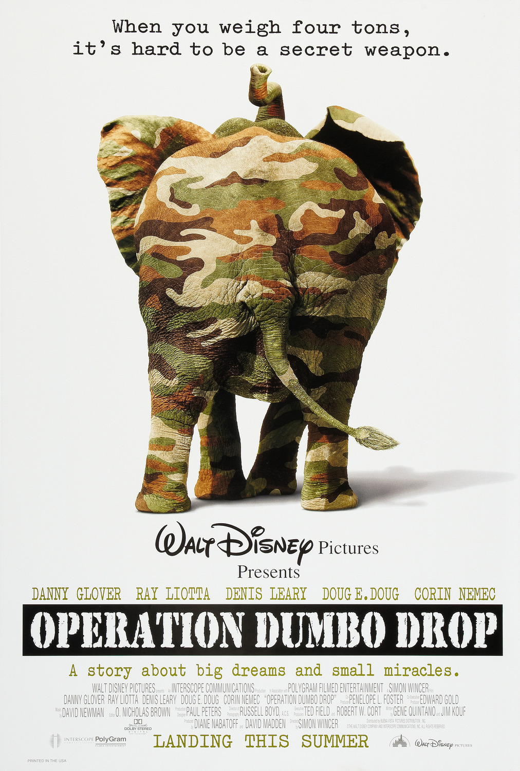 Extra Large Movie Poster Image for Operation Dumbo Drop 