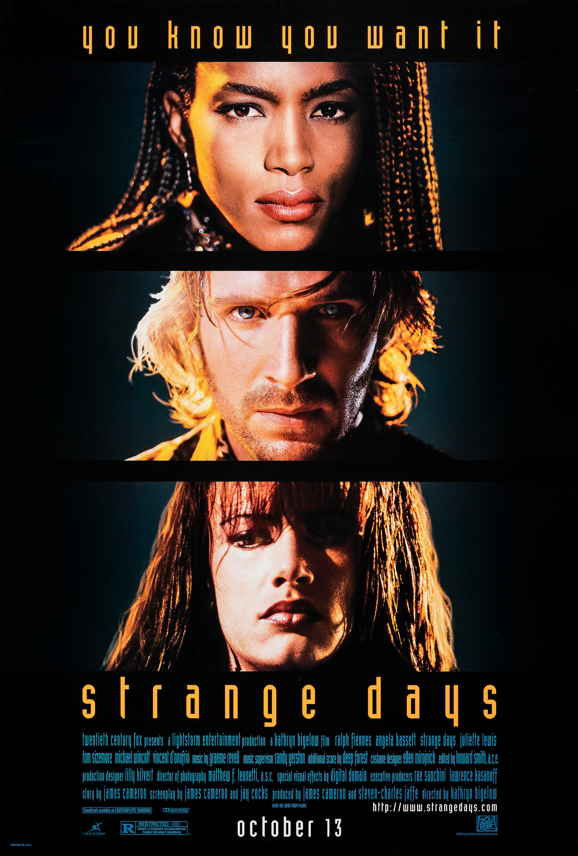 Mega Sized Movie Poster Image for Strange Days (#4 of 4)