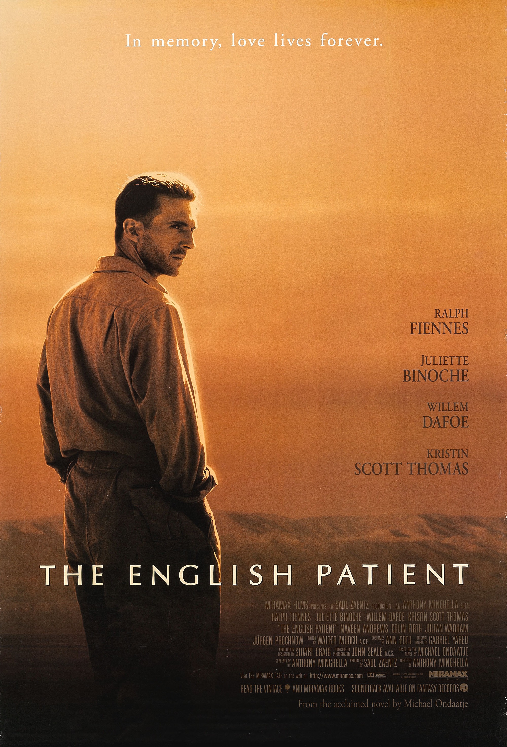 Mega Sized Movie Poster Image for The English Patient (#1 of 2)