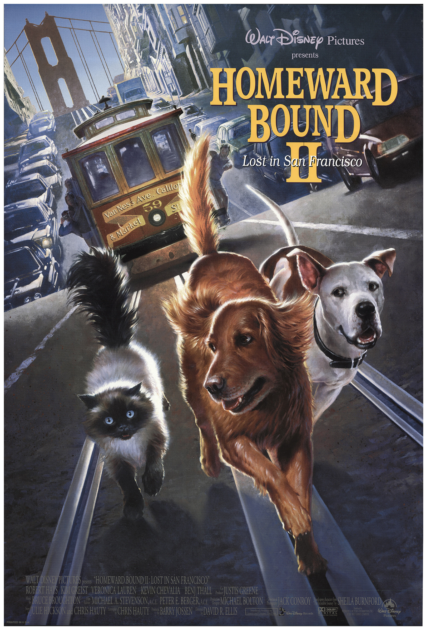 Mega Sized Movie Poster Image for Homeward Bound II: Lost In San Francisco 