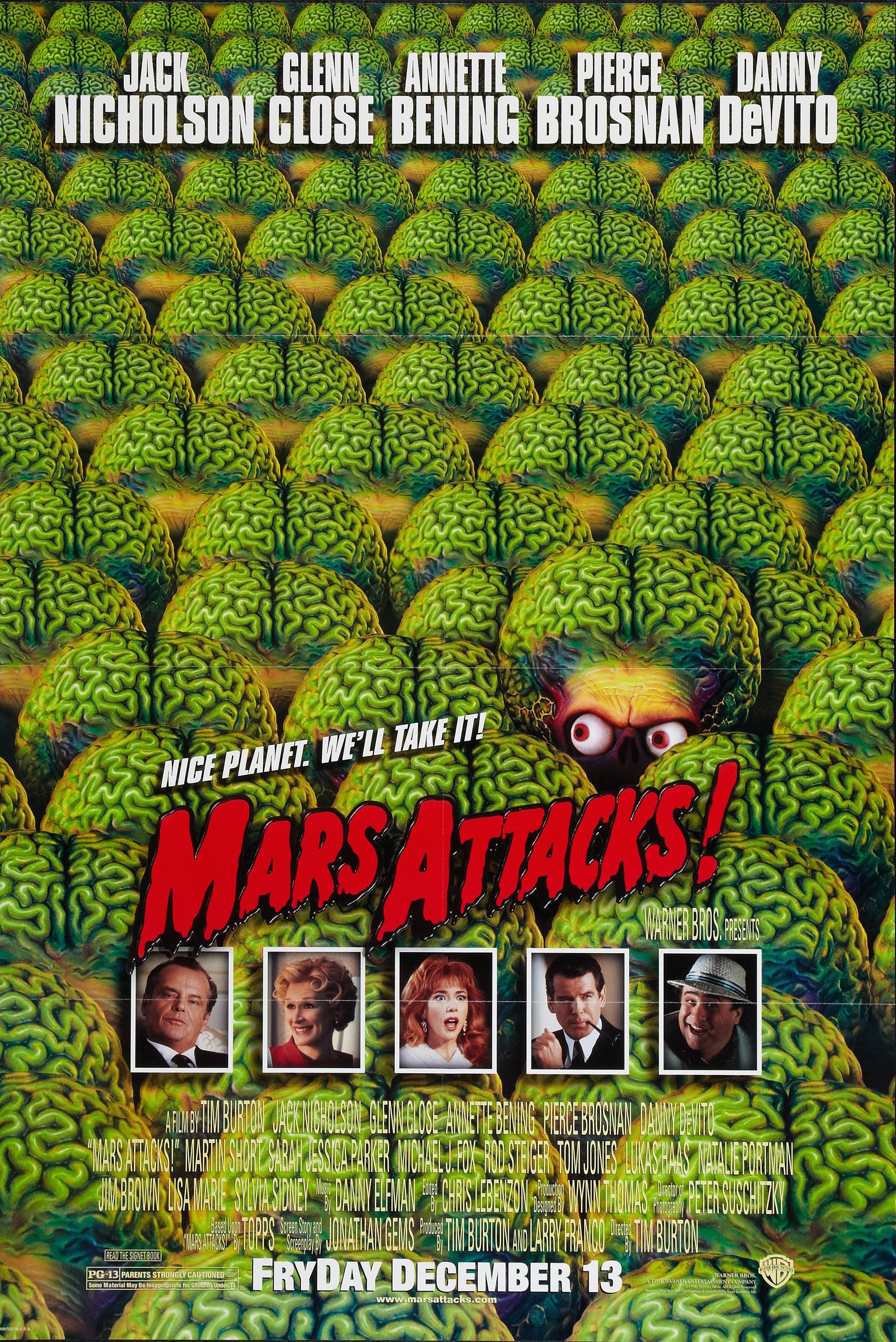 Mega Sized Movie Poster Image for Mars Attacks! (#1 of 5)