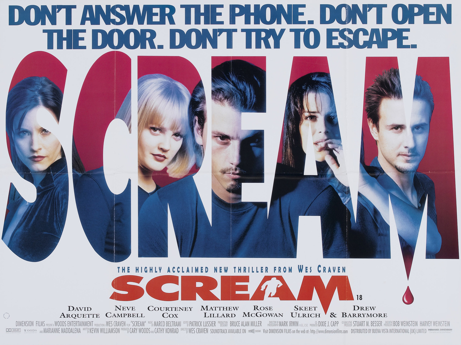 Resultado de imagem para SCREAM POSTERS 1996