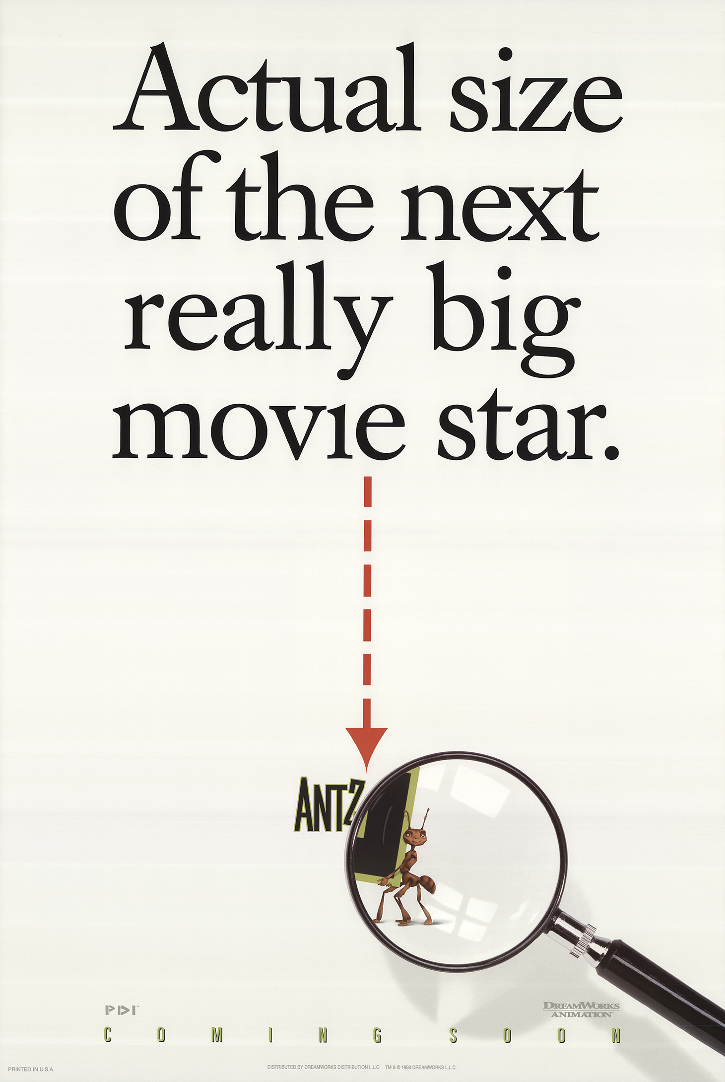 Mega Sized Movie Poster Image for Antz (#2 of 8)