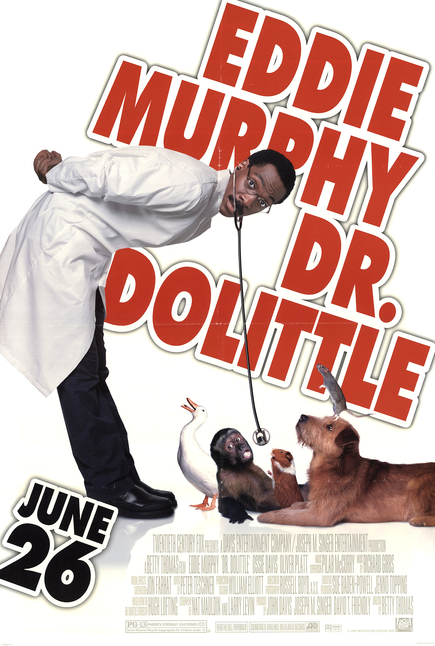 Mega Sized Movie Poster Image for Doctor Dolittle 