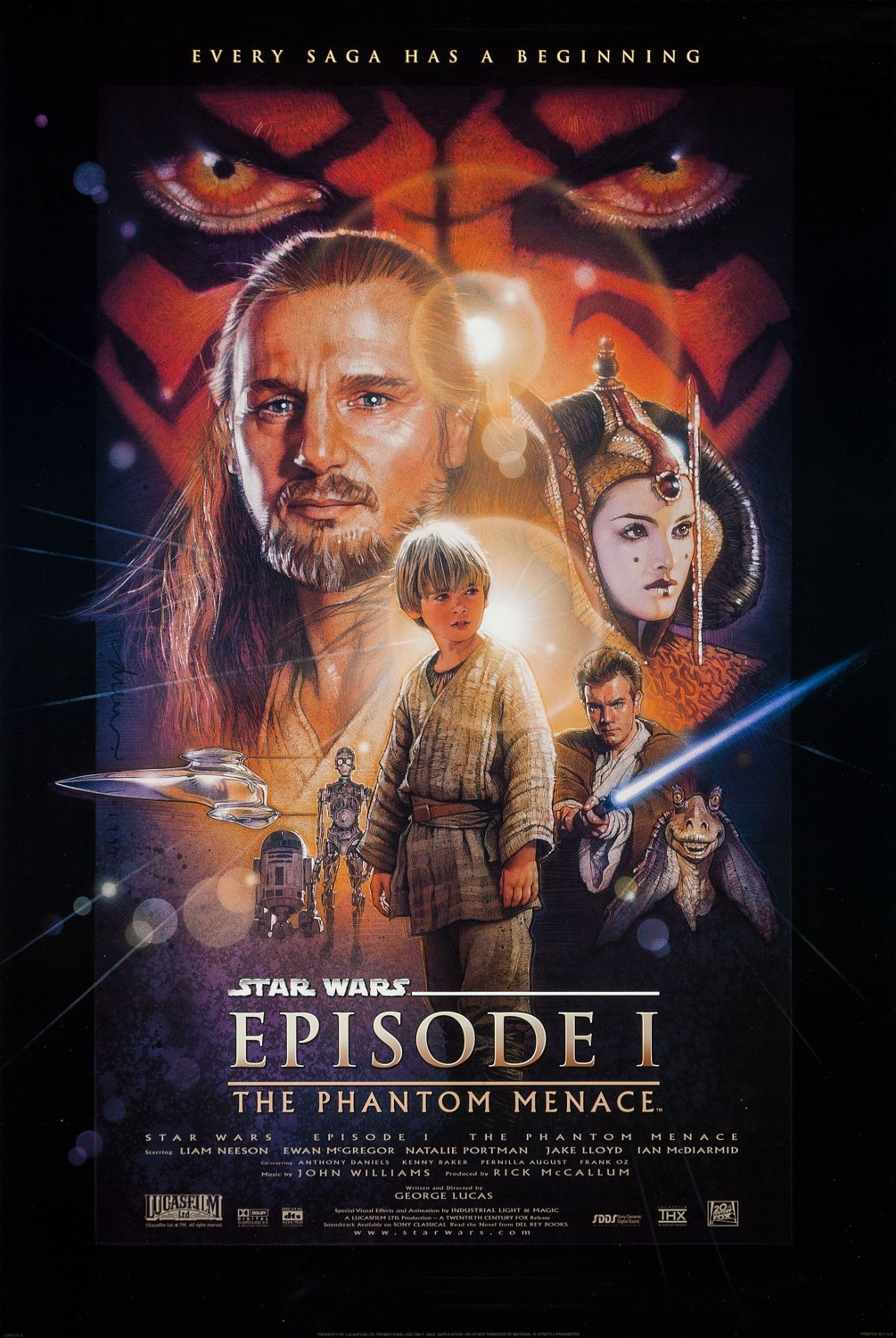 Extra Large Movie Poster Image for Star Wars Episode 1: The Phantom Menace (#2 of 13)