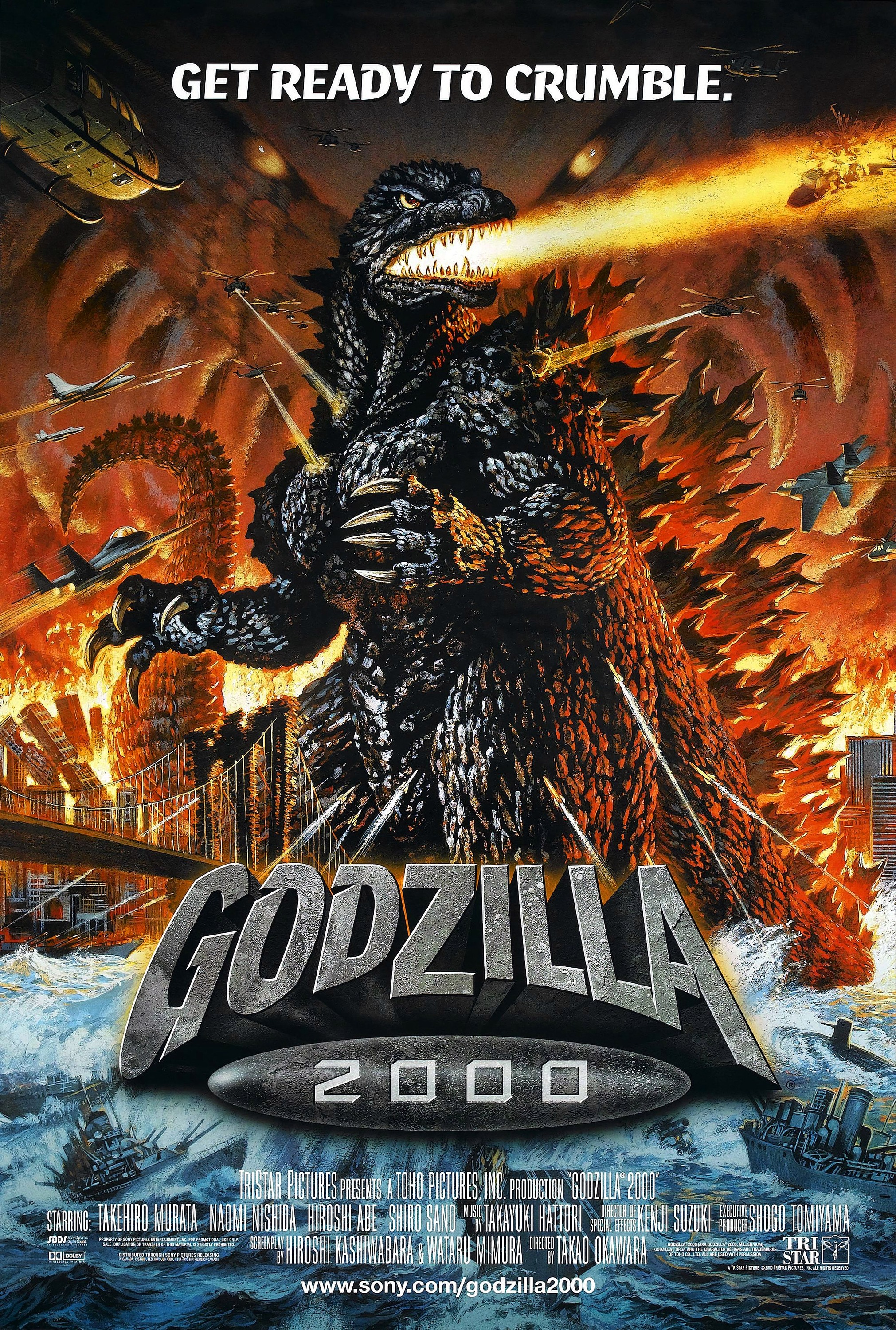 Mega Sized Movie Poster Image for Godzilla 2000 