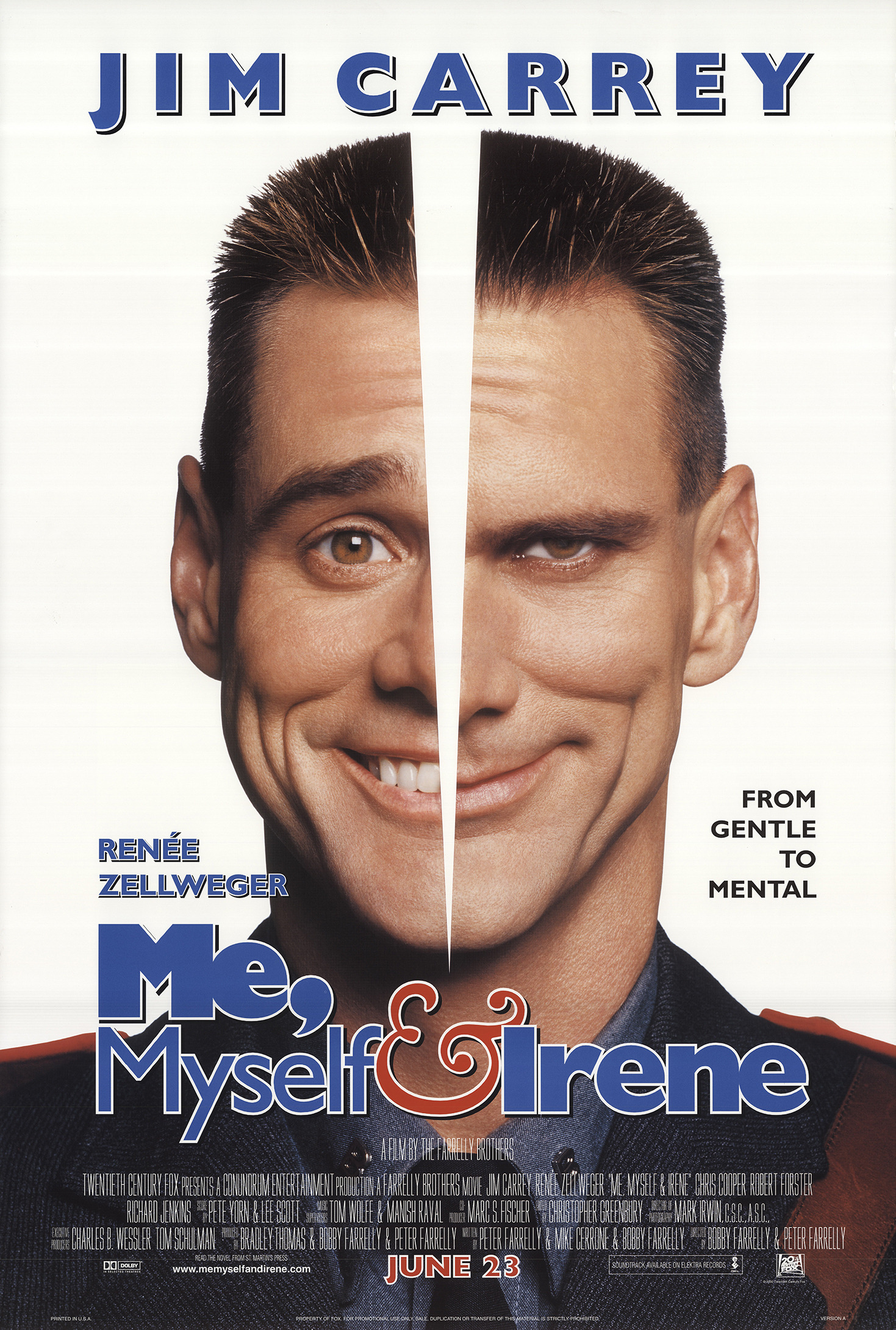 Mega Sized Movie Poster Image for Me, Myself & Irene (#1 of 2)