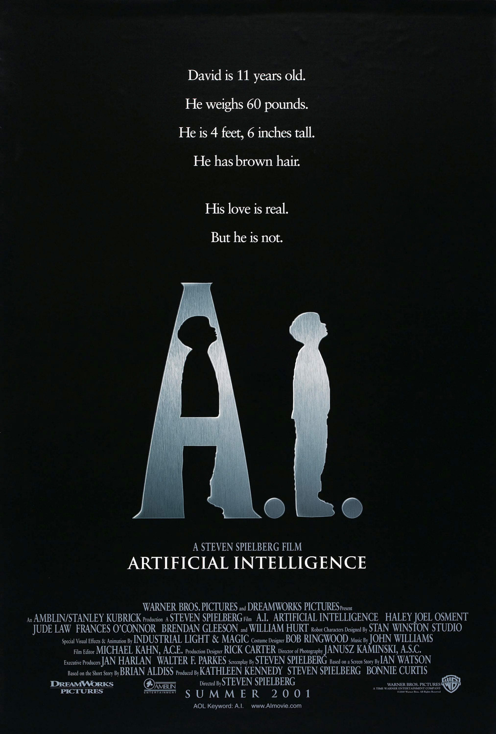 Extra Large Movie Poster Image for A.I. Artificial Intelligence (#1 of 5)