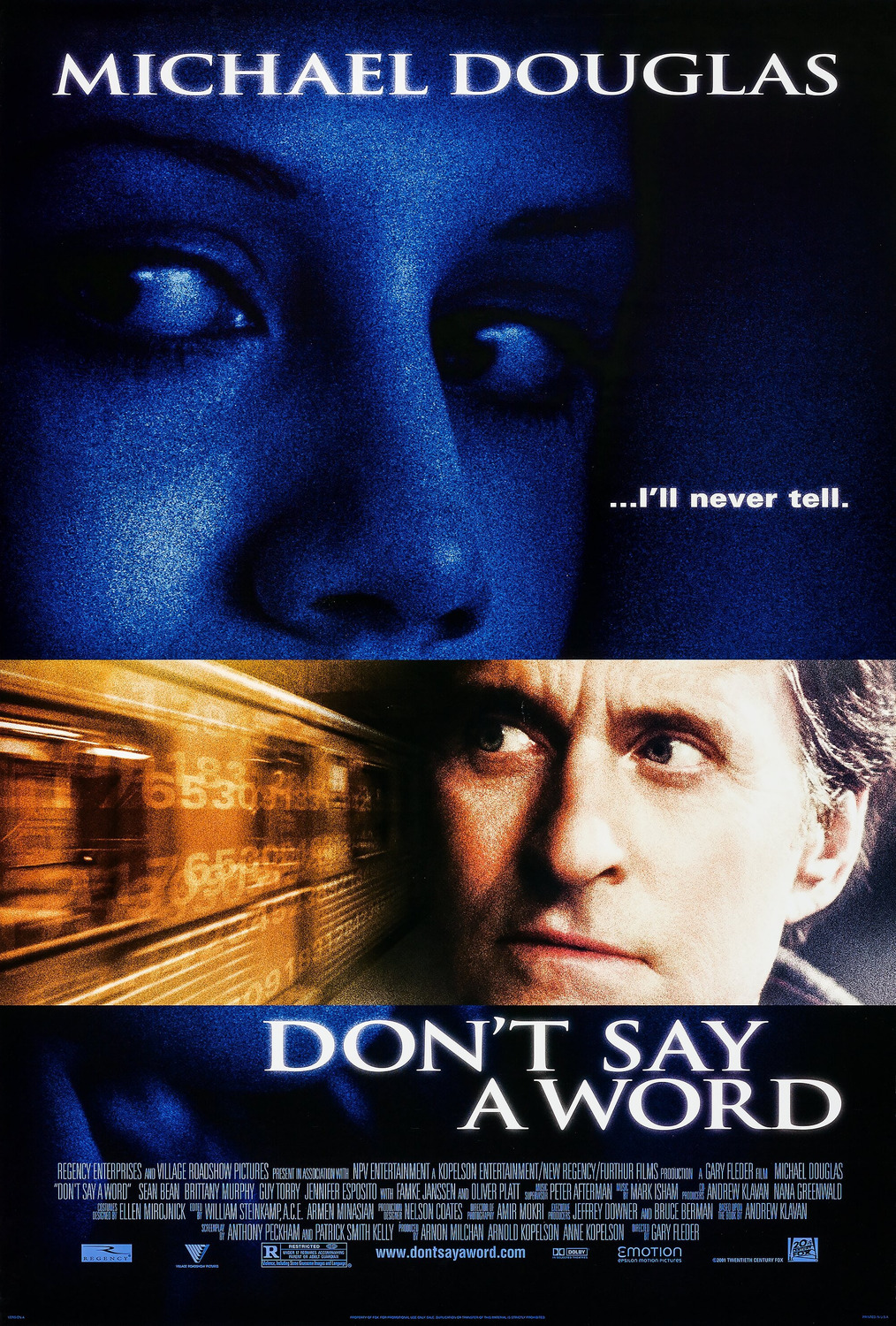 Extra Large Movie Poster Image for Don't Say a Word (#1 of 2)