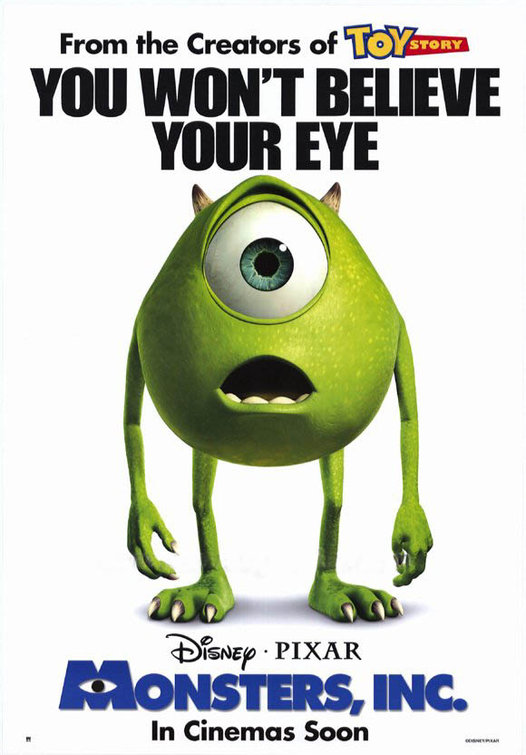 Monster  on Monsters  Inc  Movie Poster  2   Internet Movie Poster Awards Gallery