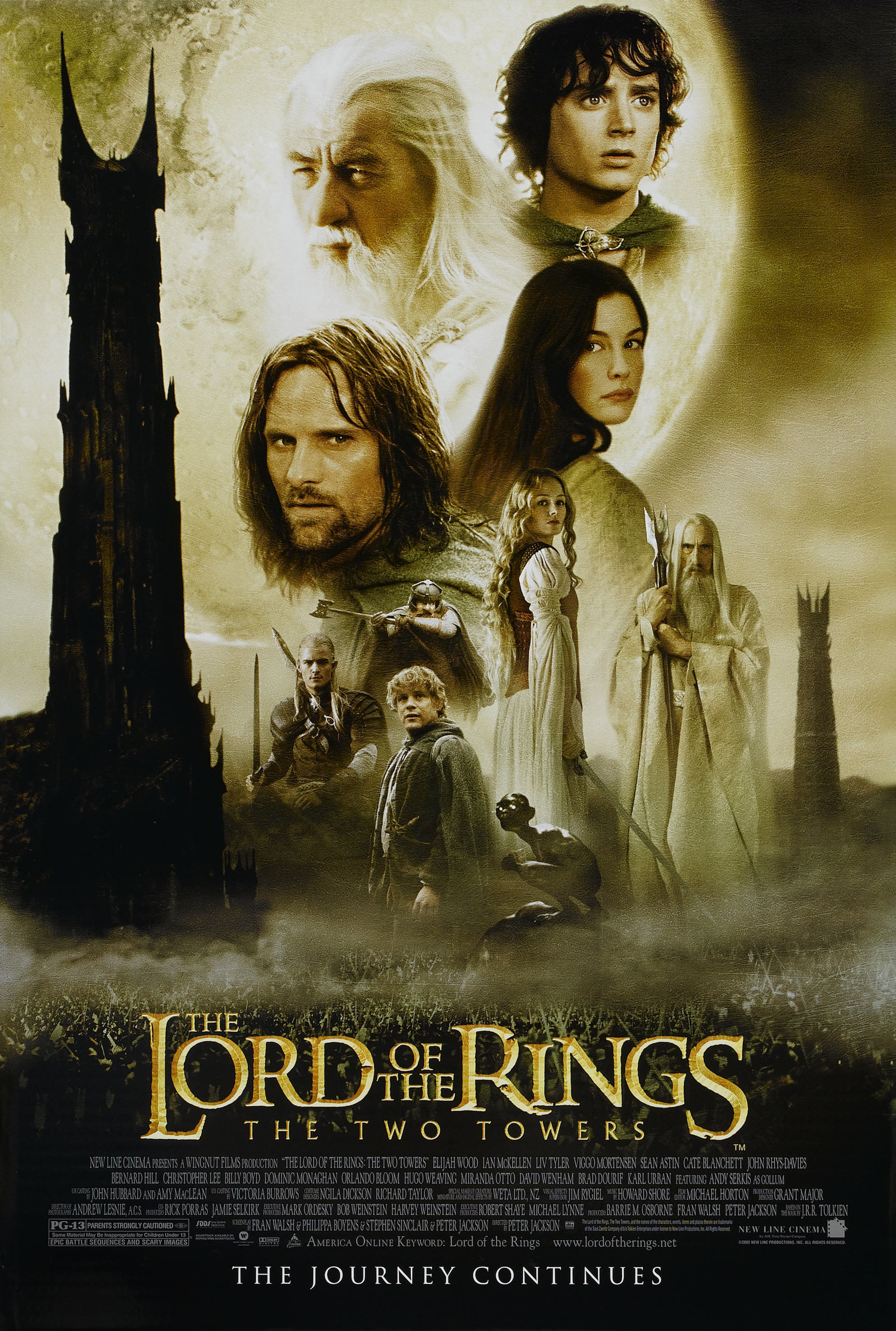 Mega Sized Movie Poster Image for The Lord of the Rings: The Two Towers (#3 of 5)
