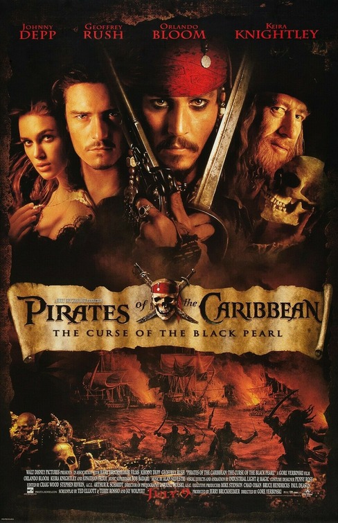 「pirates of the caribbean the curse of the black pearl poster」の画像検索結果