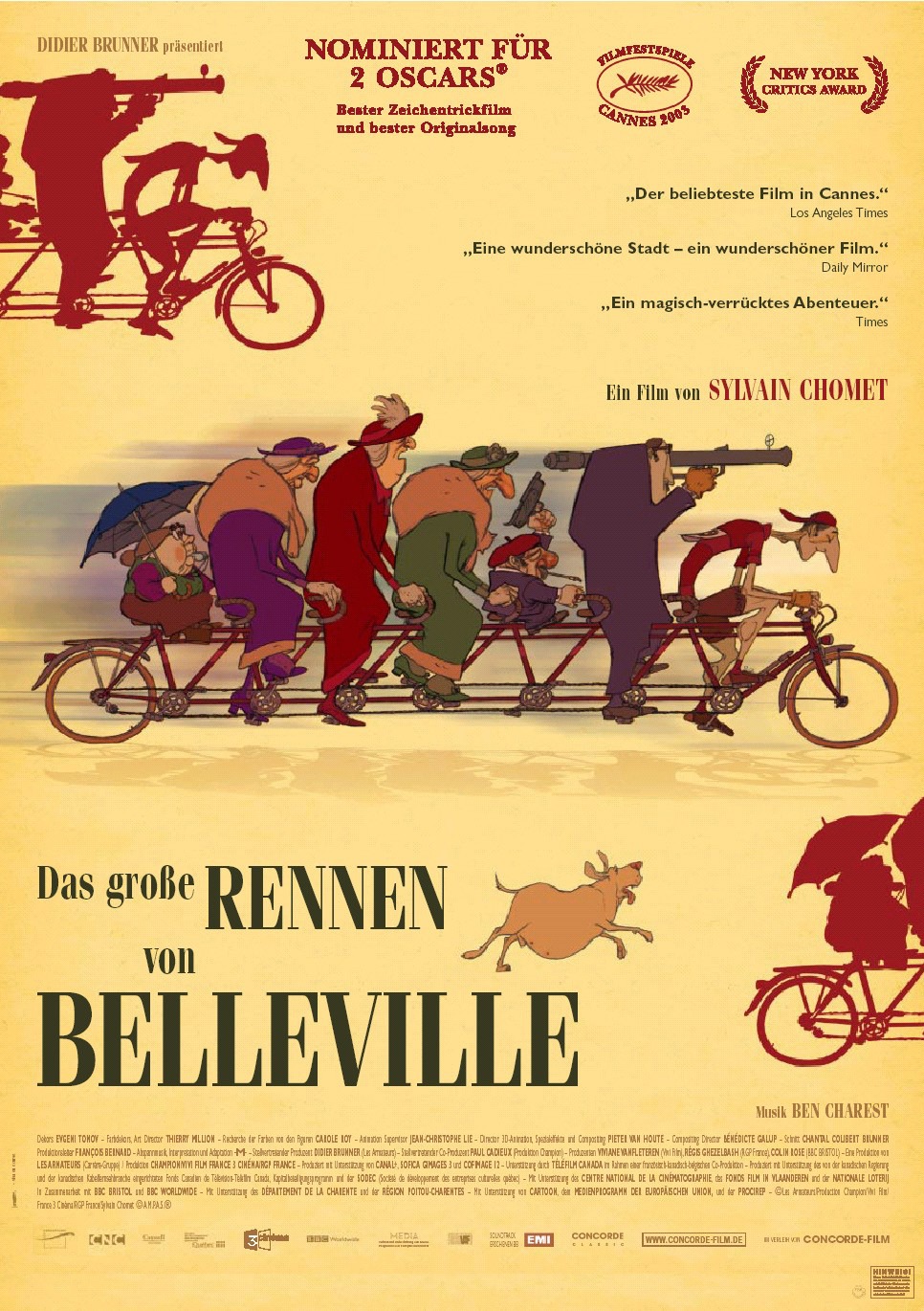 Extra Large Movie Poster Image for The Triplets of Belleville (#1 of 3)