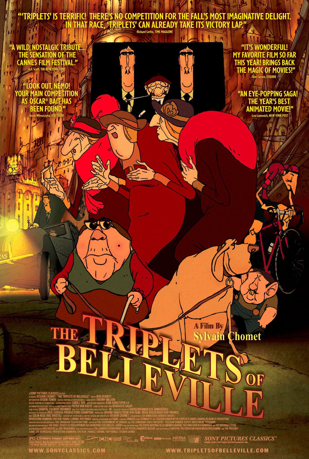 Extra Large Movie Poster Image for The Triplets of Belleville (#3 of 3)
