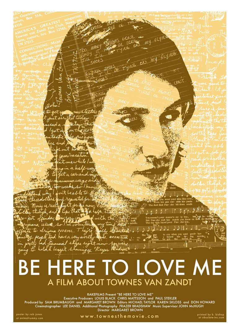 Extra Large Movie Poster Image for Be Here to Love Me: A Film About Townes Van Zandt (#1 of 2)