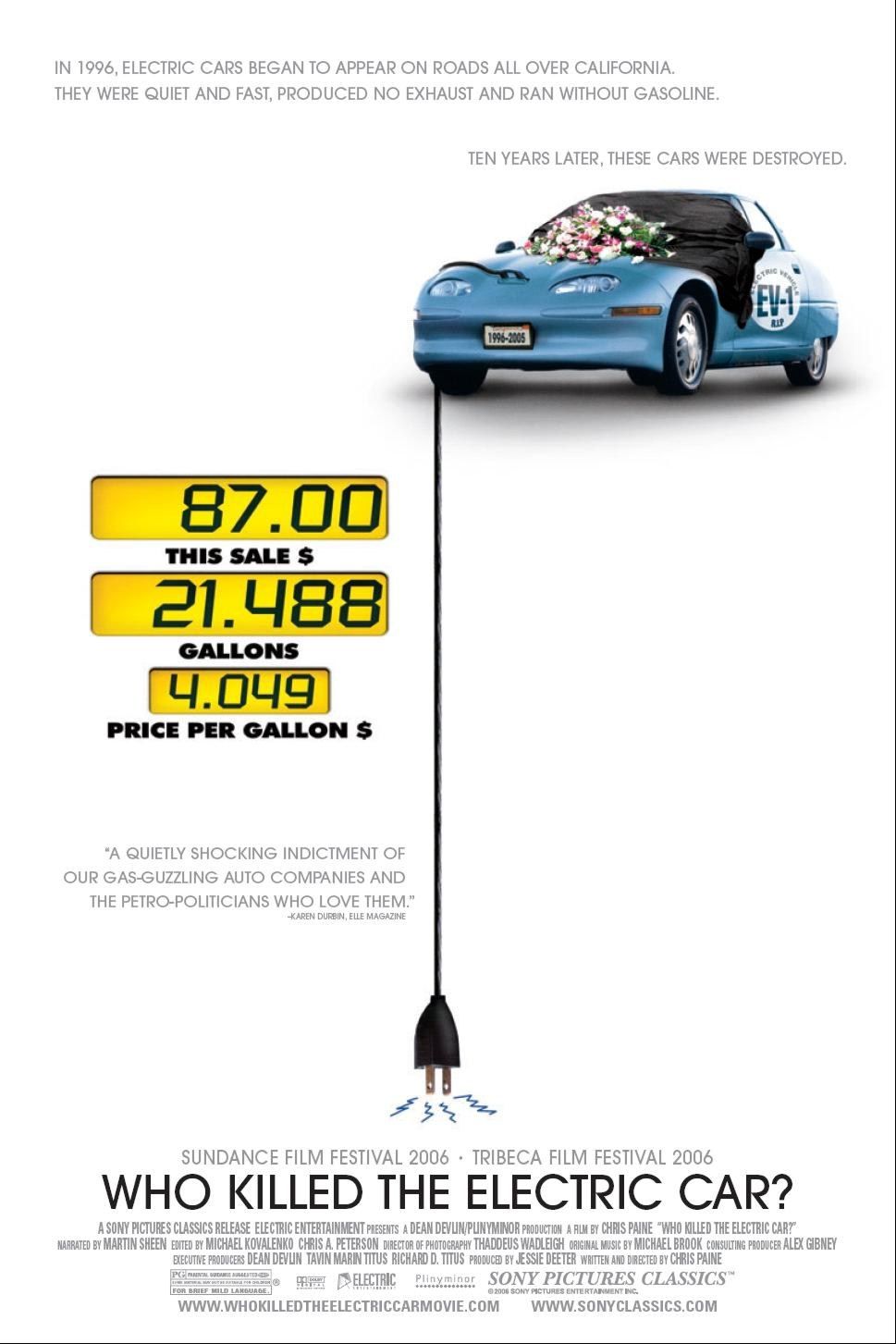 Extra Large Movie Poster Image for Who Killed the Electric Car? (#2 of 2)