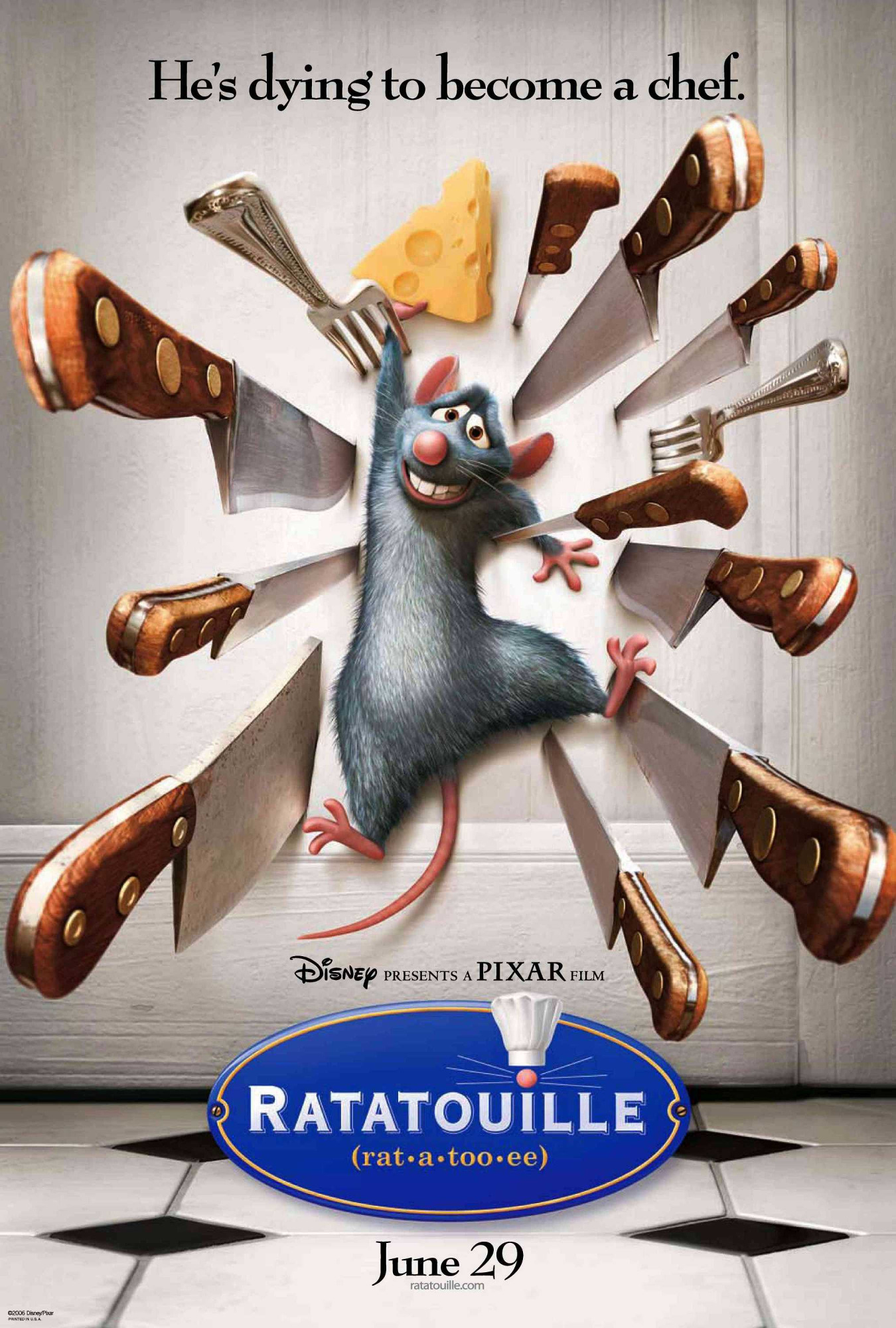 Mega Sized Movie Poster Image for Ratatouille (#1 of 4)