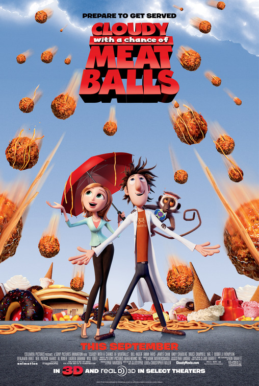 Cloudy with a Chance of Meatballs Movie Poster