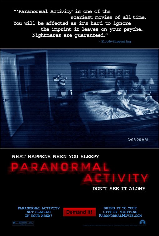 Resultado de imagen de poster paranormal activity