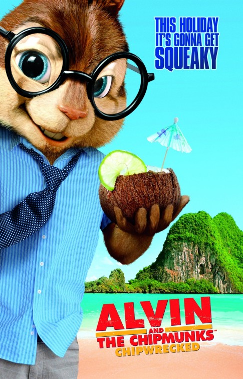 Alvin and the Chipmunks: Chip-Wrecked Movie Poster