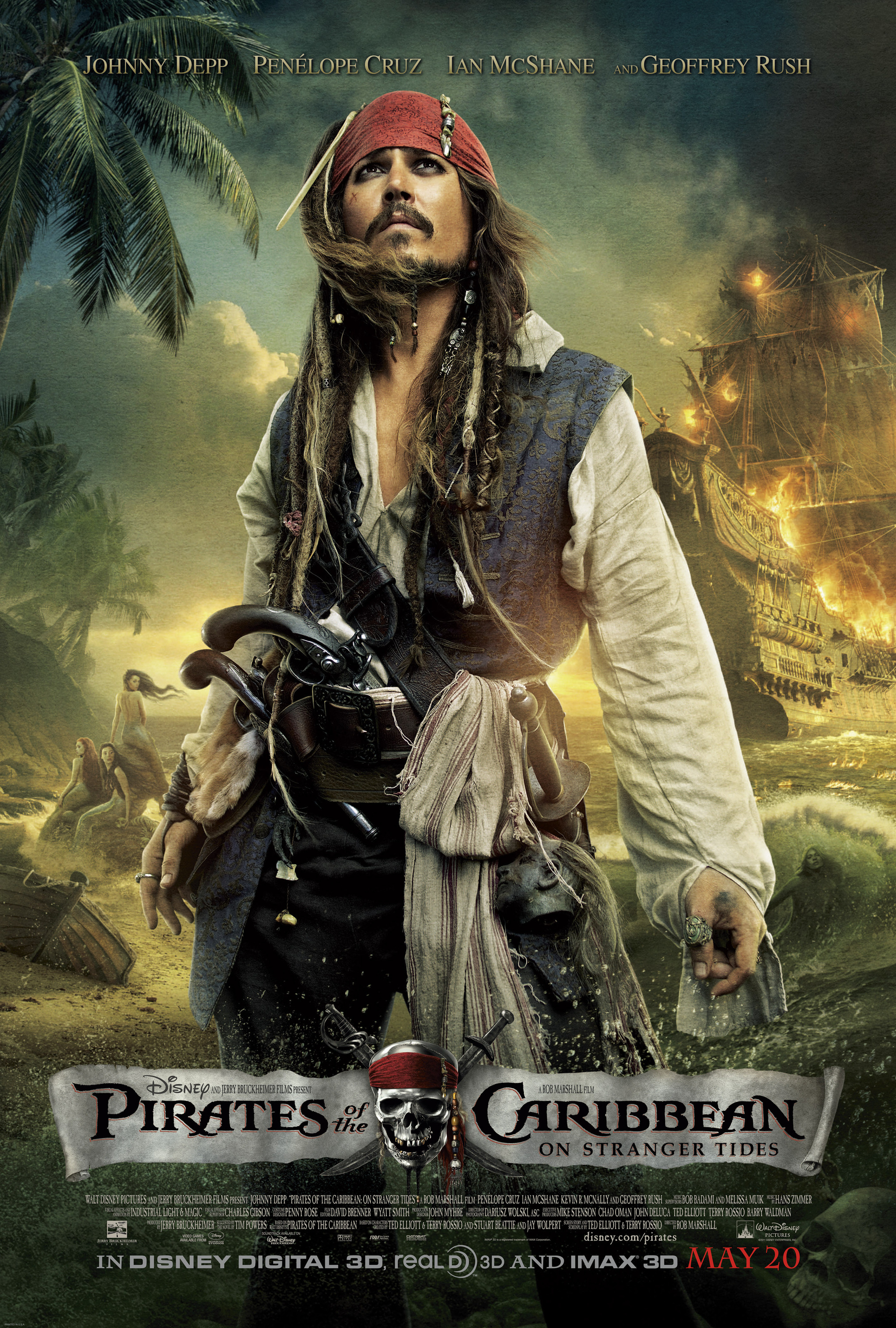 Mega Sized Movie Poster Image for Pirates of the Caribbean: On Stranger Tides (#3 of 14)