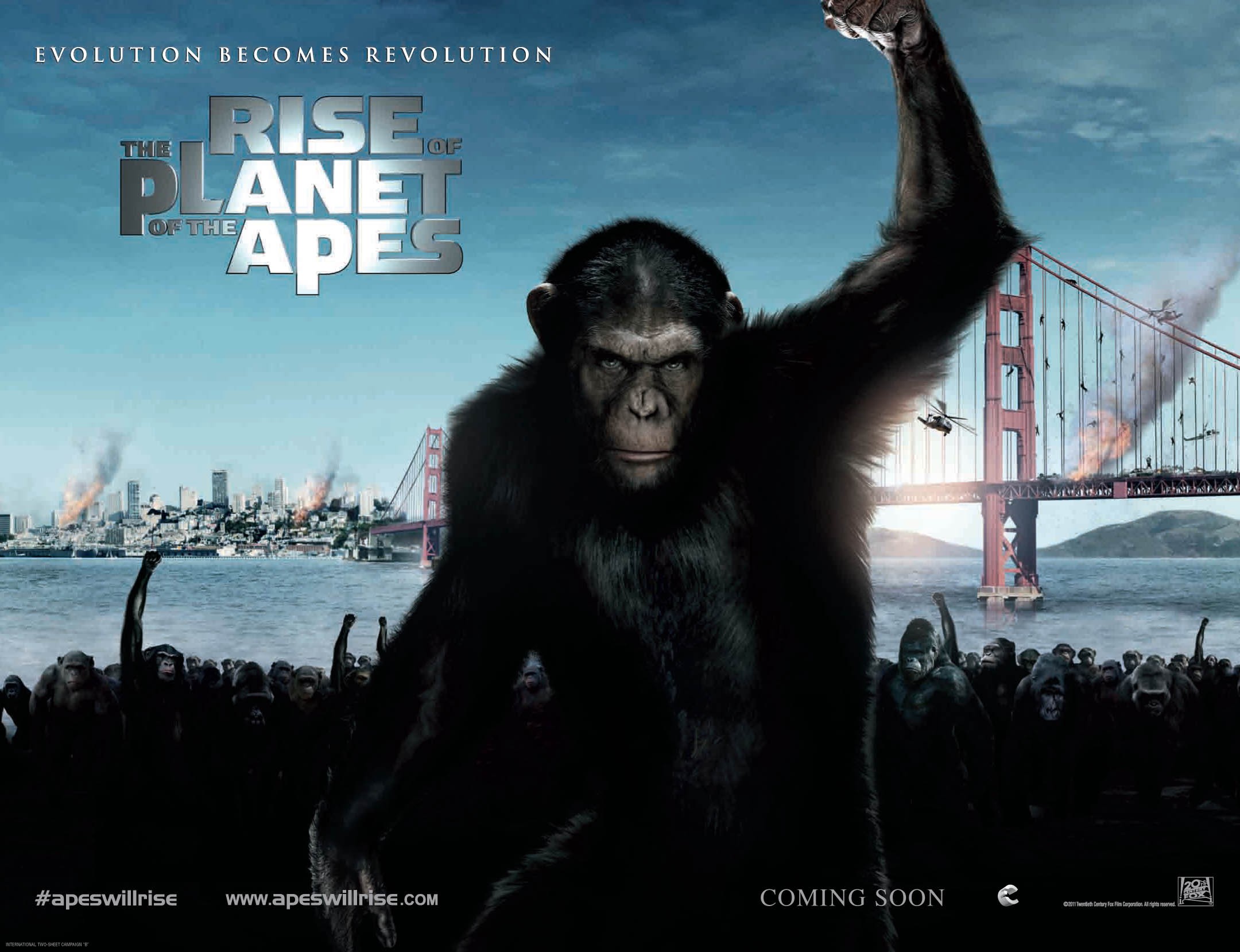 Mega Sized Movie Poster Image for Rise of the Planet of the Apes (#2 of 11)