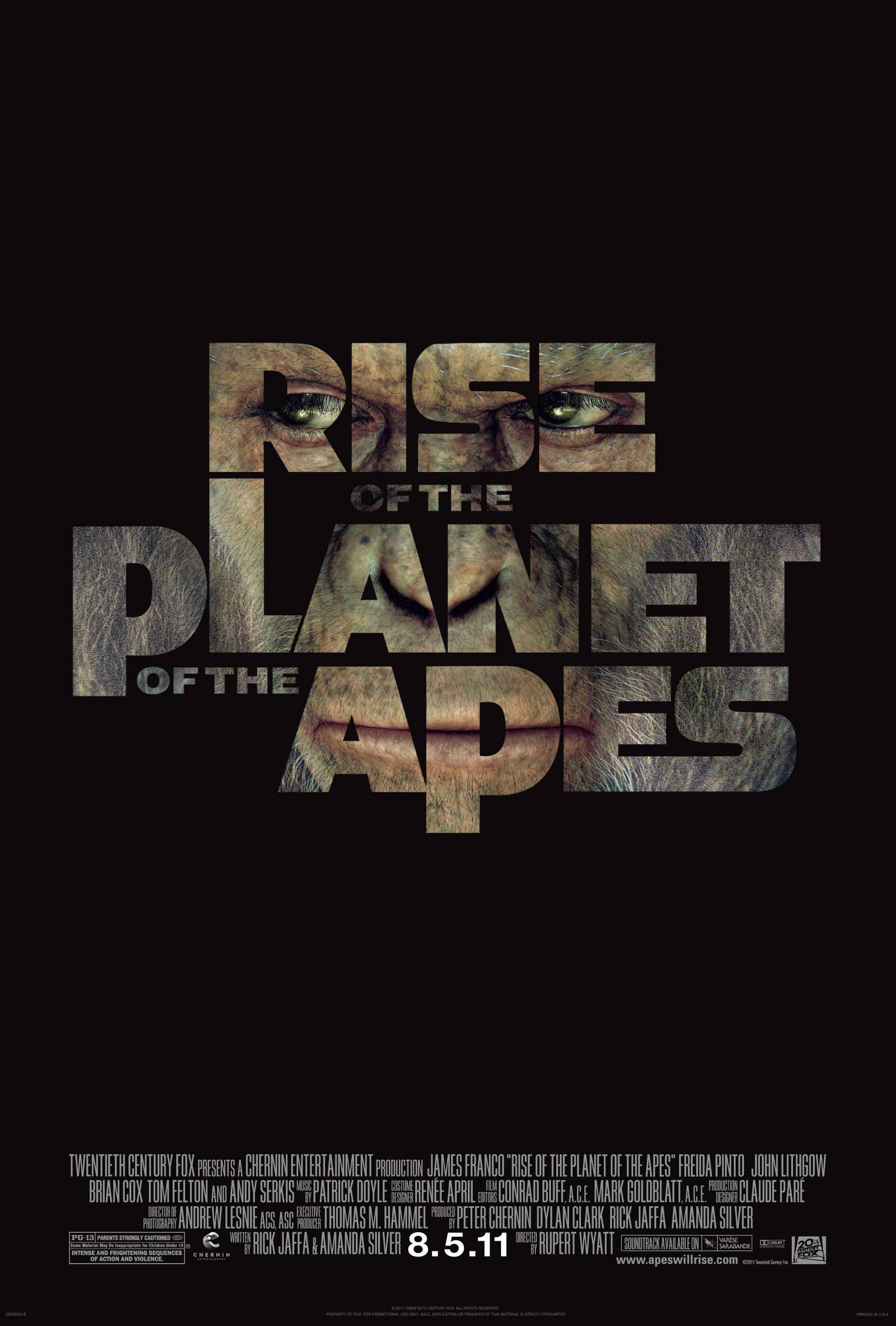 Mega Sized Movie Poster Image for Rise of the Planet of the Apes (#1 of 11)
