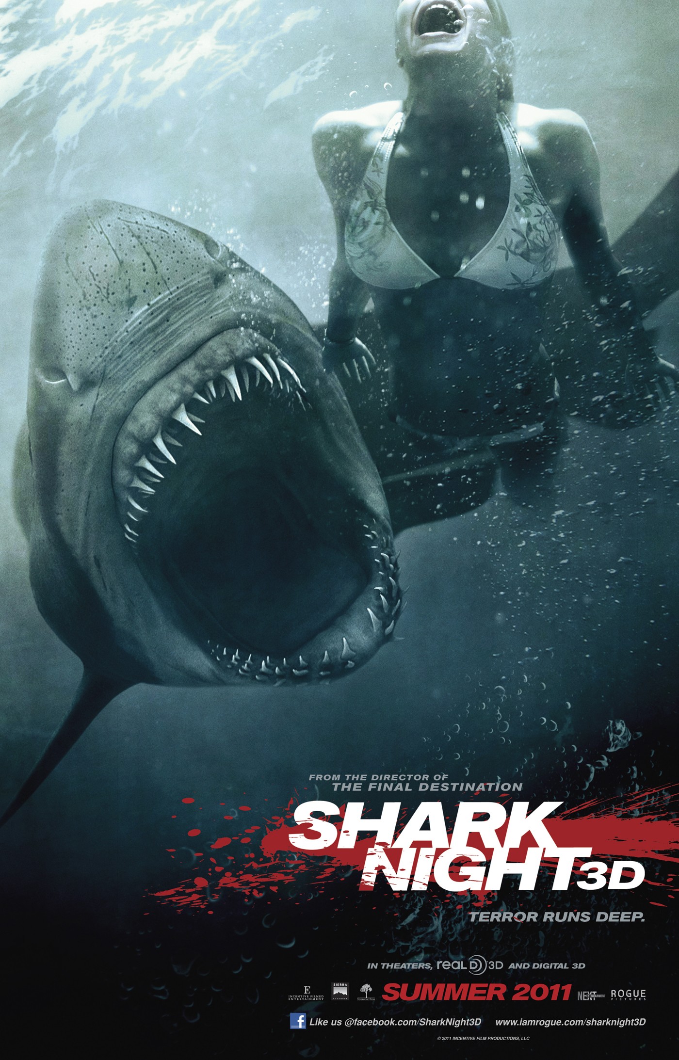 Mega Sized Movie Poster Image for Shark Night 3D (#1 of 5)