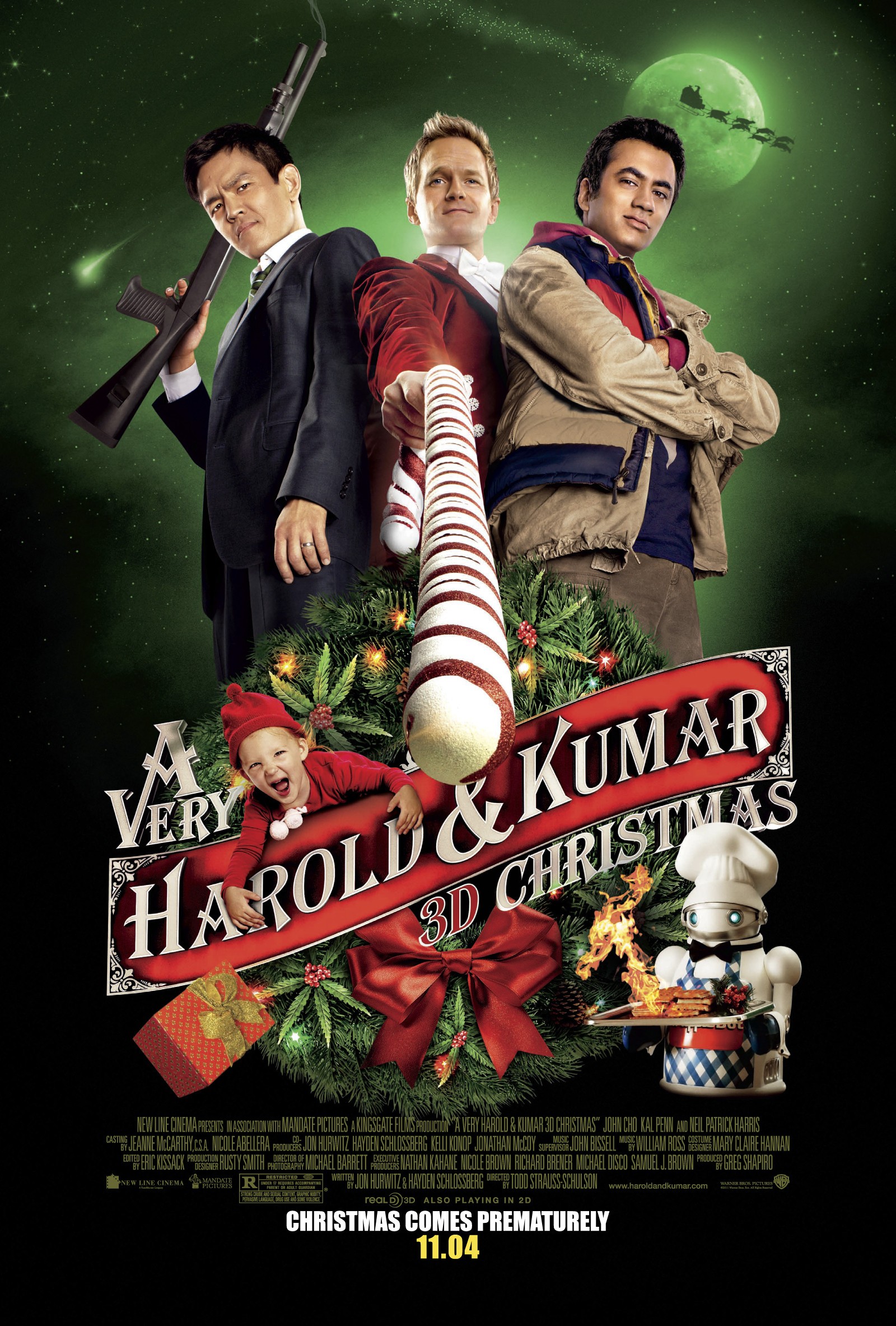Mega Sized Movie Poster Image for A Very Harold & Kumar Christmas (#5 of 13)