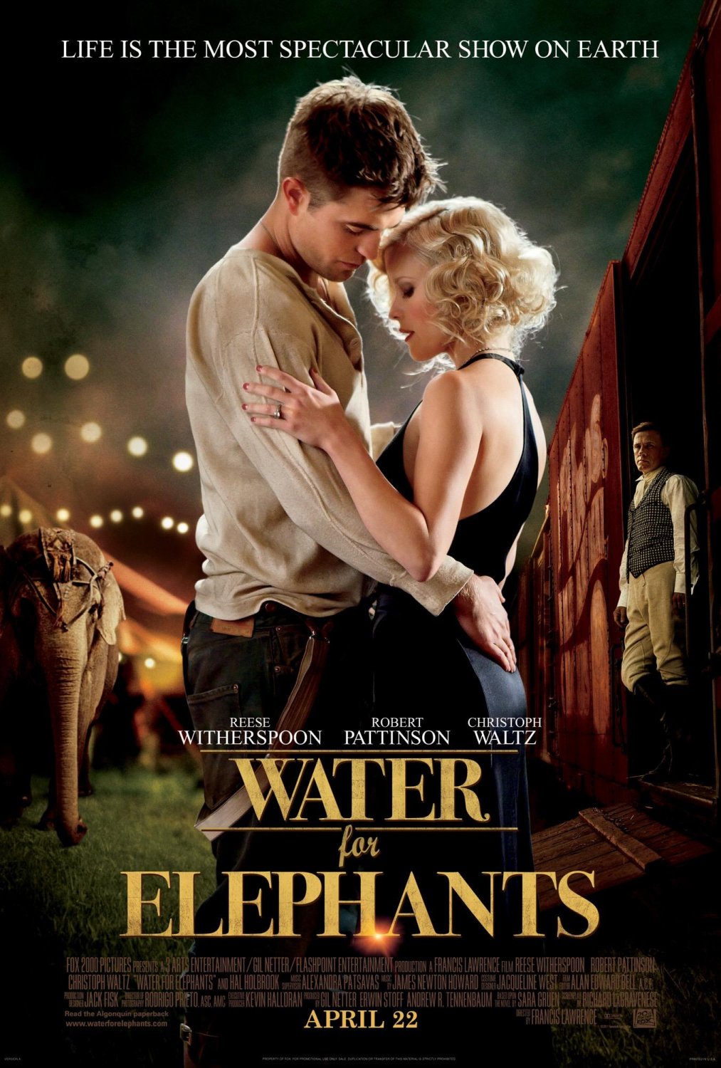 Extra Large Movie Poster Image for Water for Elephants (#2 of 5)