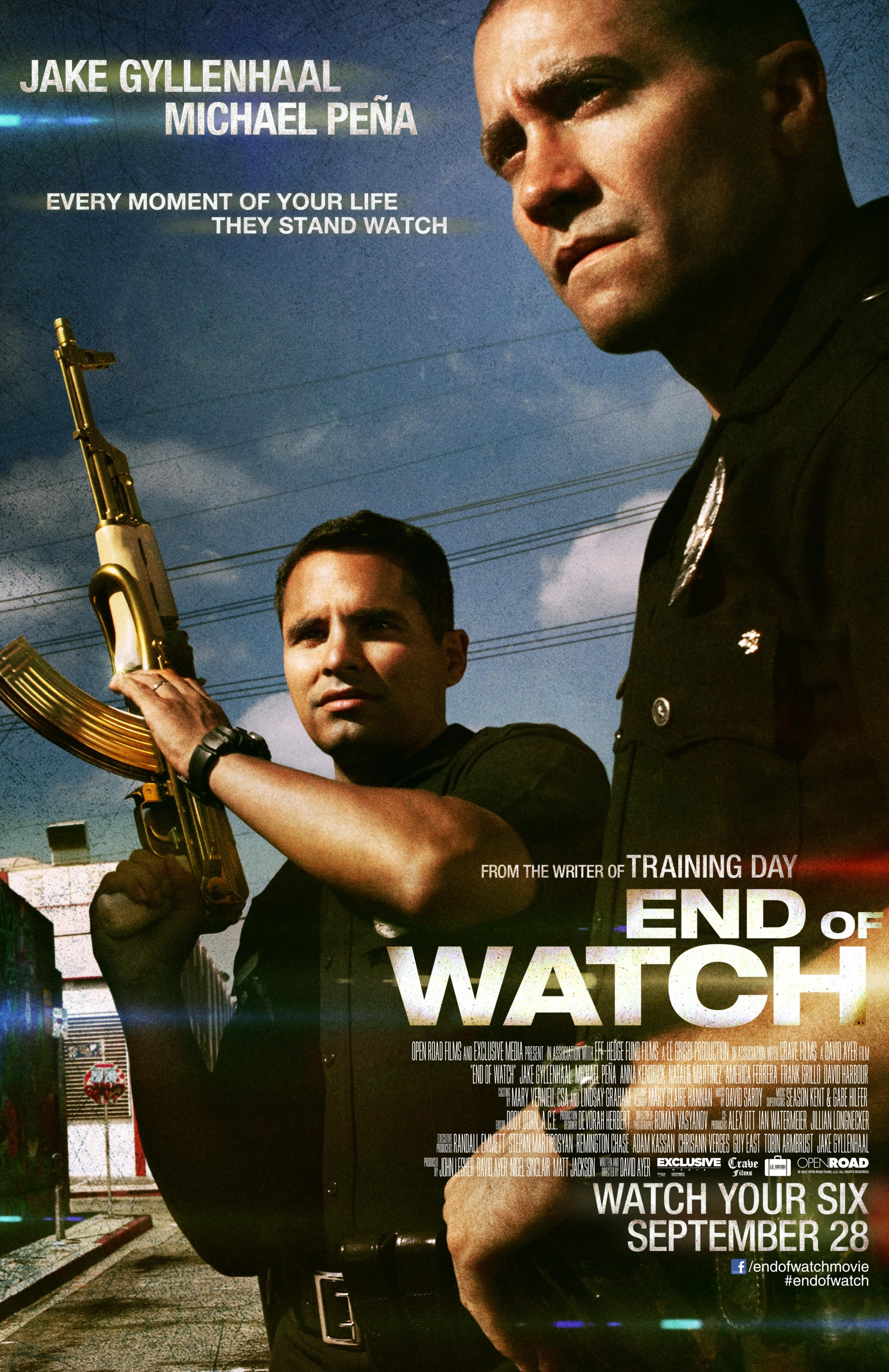 Mega Sized Movie Poster Image for End of Watch (#1 of 5)
