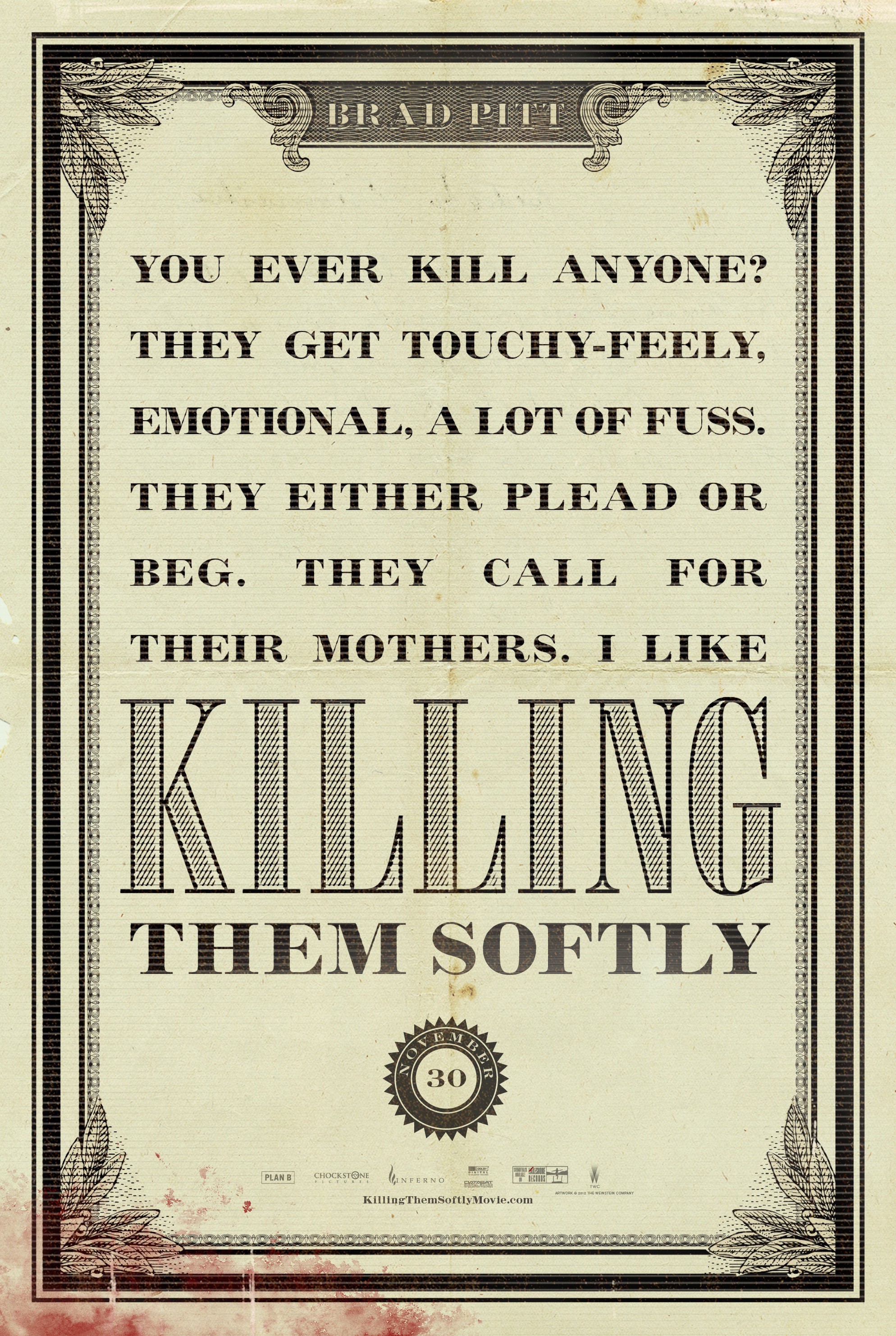 Mega Sized Movie Poster Image for Killing Them Softly (#5 of 16)