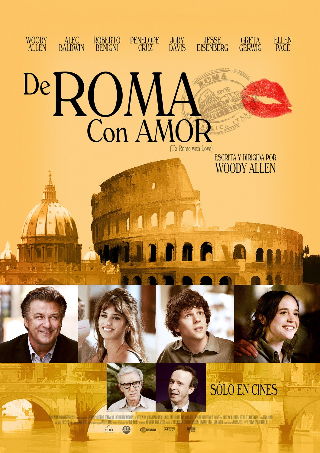 Extra Large Movie Poster Image for To Rome with Love (#3 of 6)