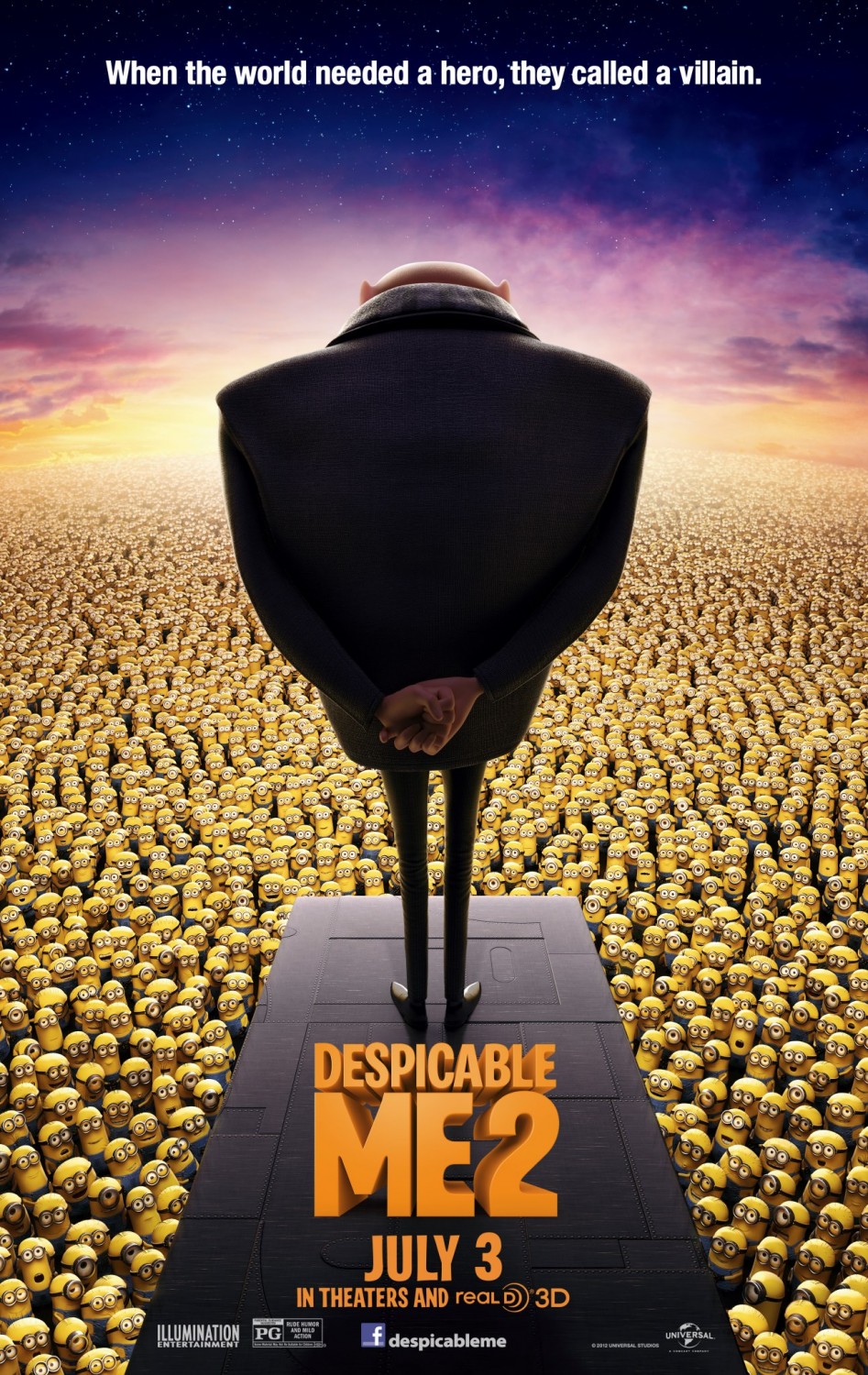 Extra Large Movie Poster Image for Despicable Me 2