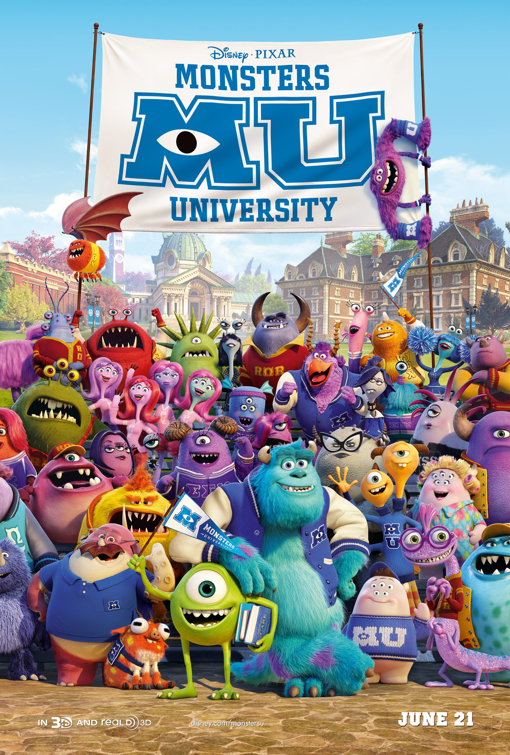 Extra Large Movie Poster Image for Monsters University (#8 of 21)