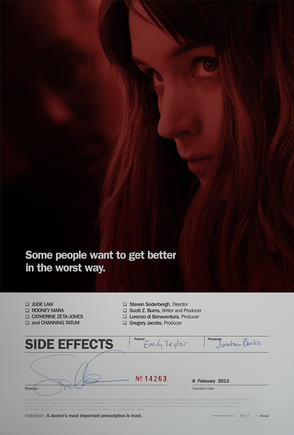 Extra Large Movie Poster Image for Side Effects (#1 of 18)