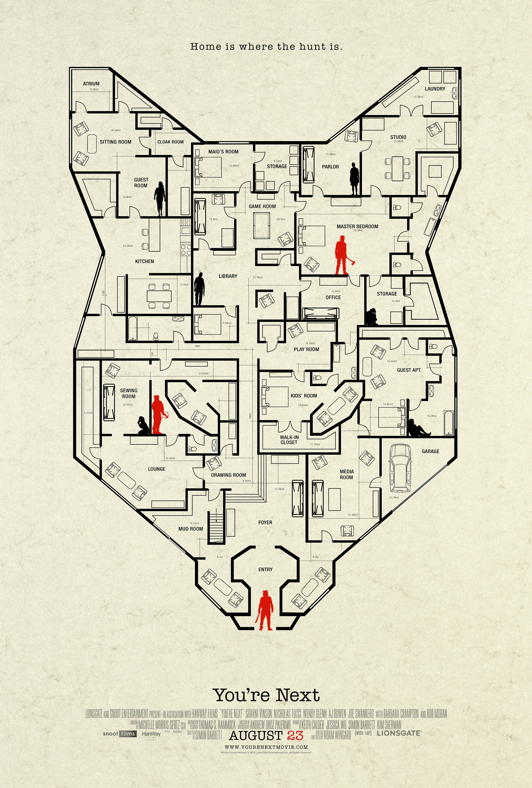 Mega Sized Movie Poster Image for You're Next (#7 of 19)