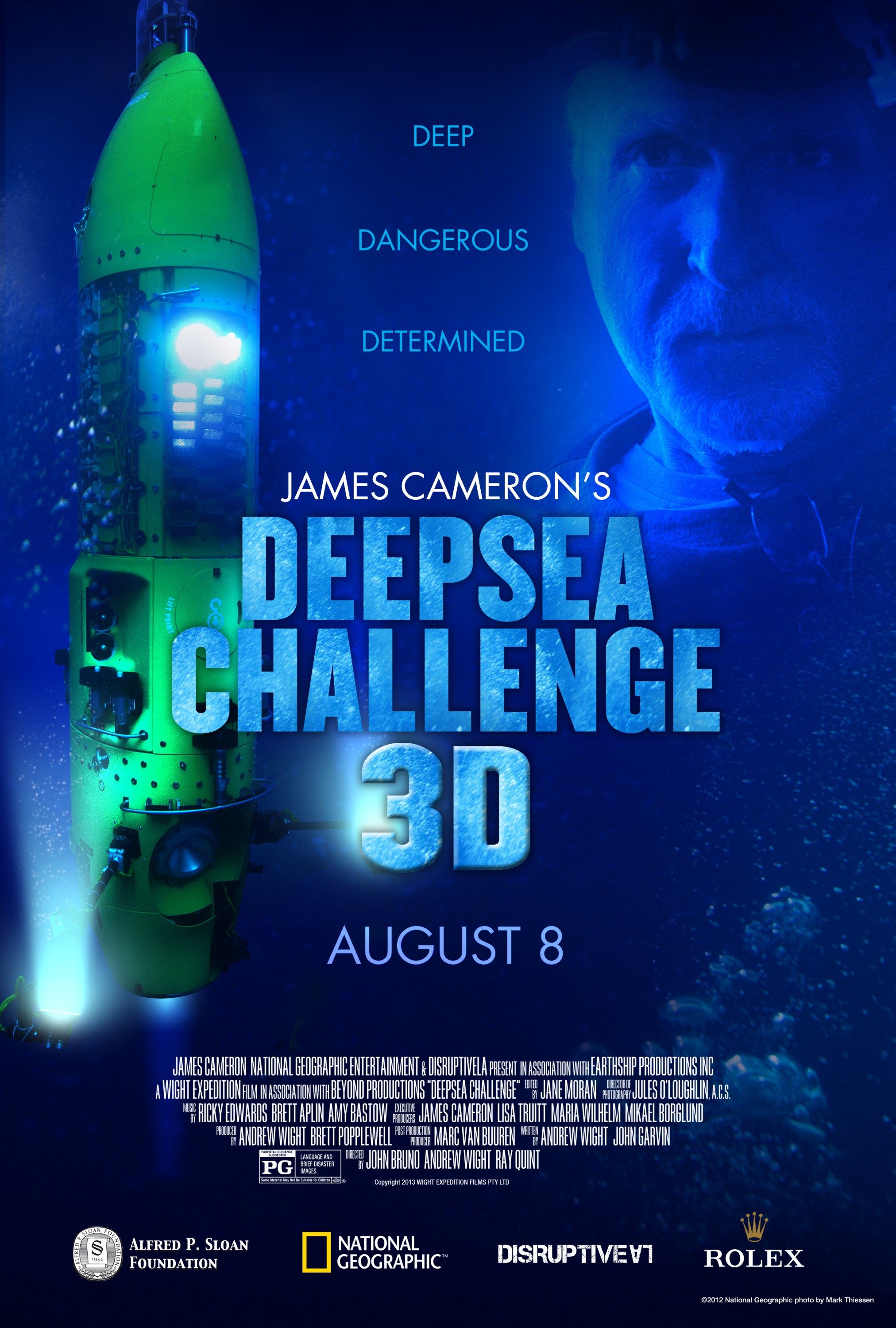 Mega Sized Movie Poster Image for James Cameron's Deepsea Challenge 3D 