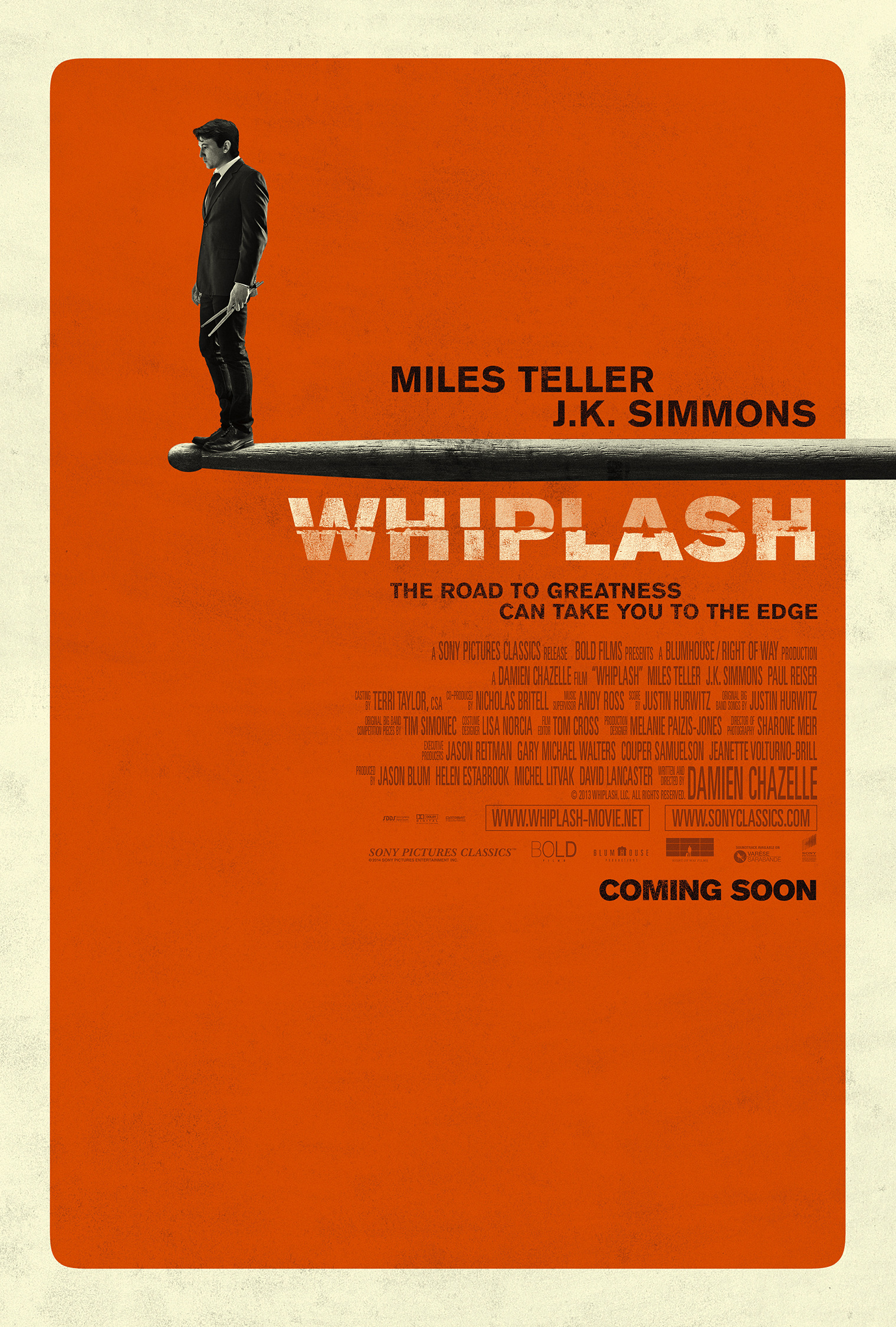 Mega Sized Movie Poster Image for Whiplash (#2 of 4)