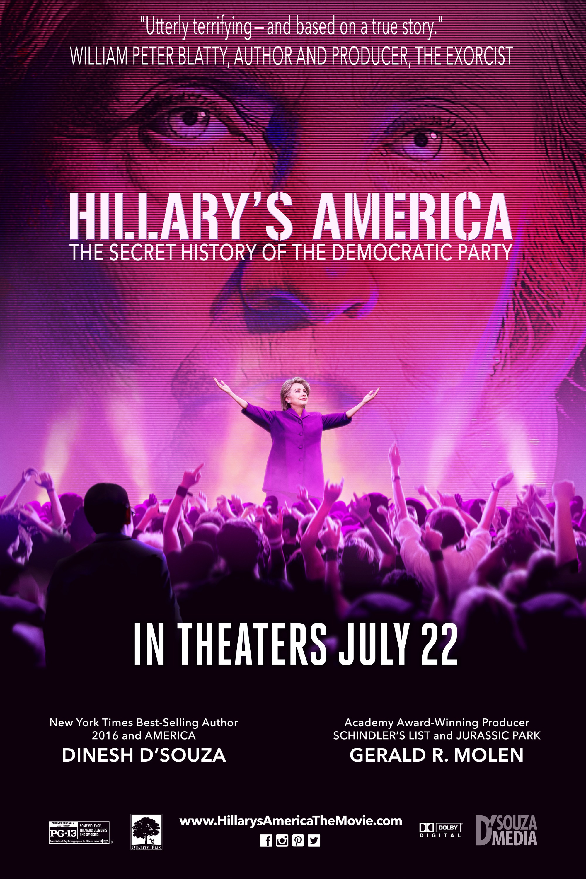 Mega Sized Movie Poster Image for Hillary's America: The Secret History of the Democratic Party 