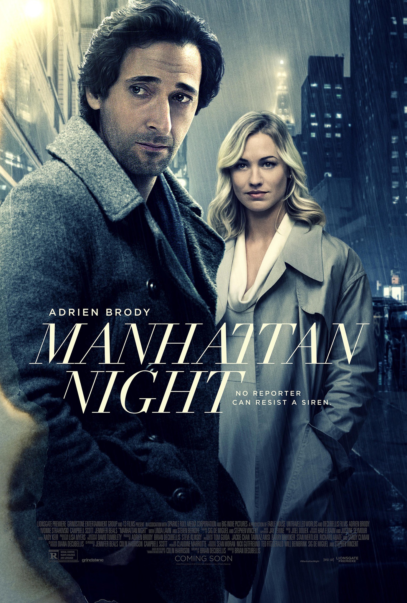 Mega Sized Movie Poster Image for Manhattan Night 
