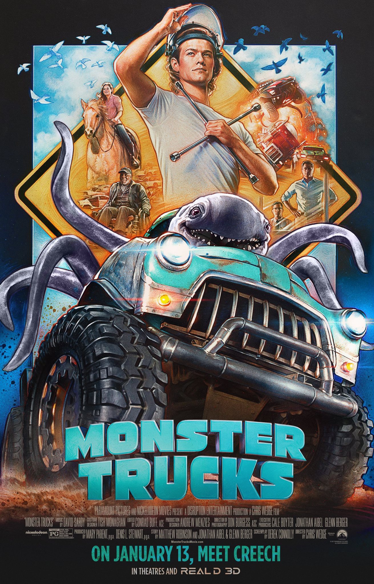 Mega Sized Movie Poster Image for Monster Trucks (#4 of 4)