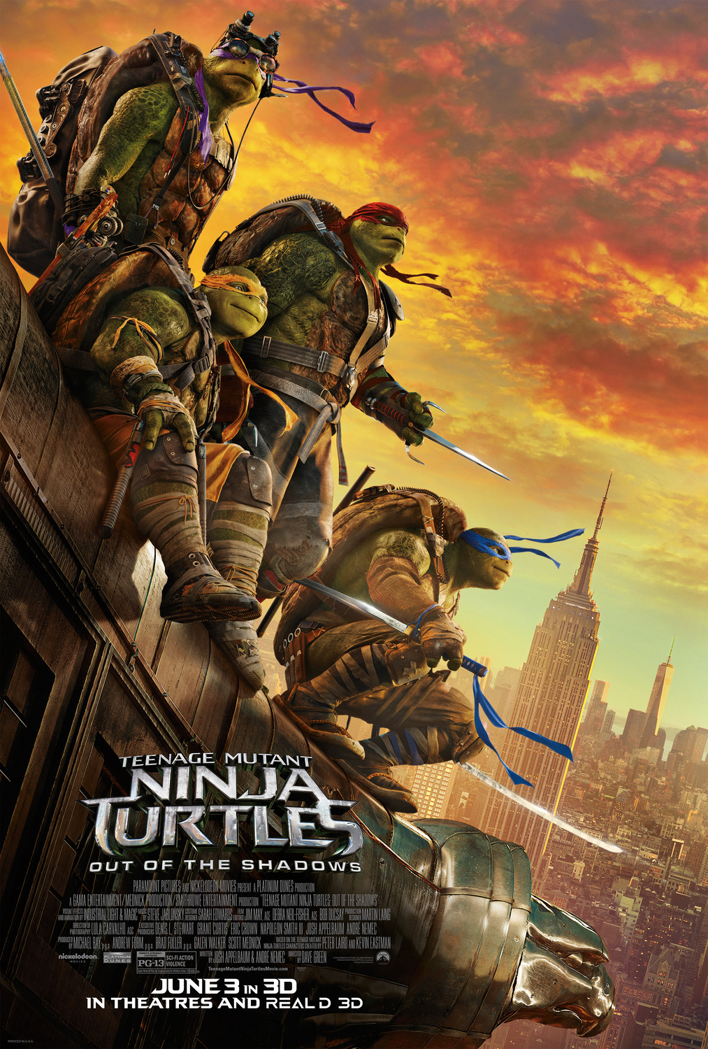 Extra Large Movie Poster Image for Teenage Mutant Ninja Turtles: Out of the Shadows (#10 of 18)