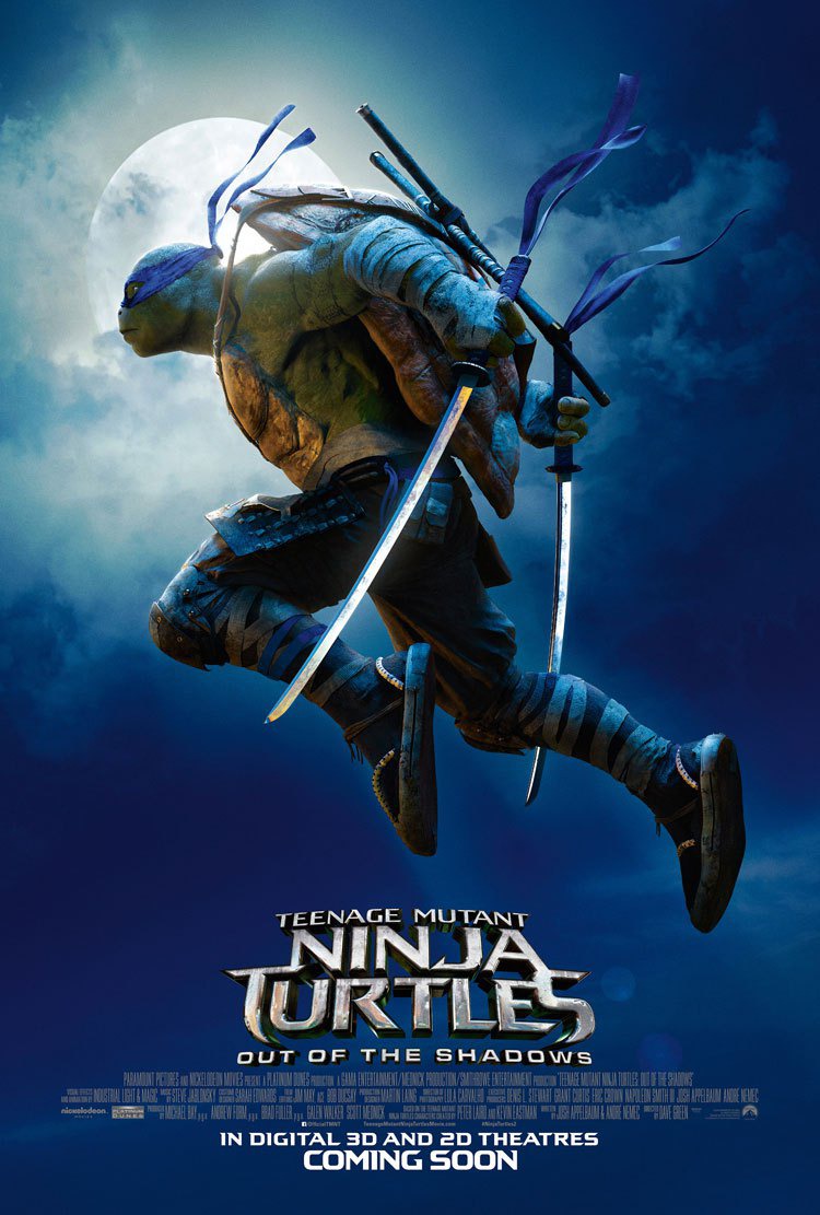 AU theatrical poster Out of the Shadows Teenage Mutant Ninja Turtles 2016 